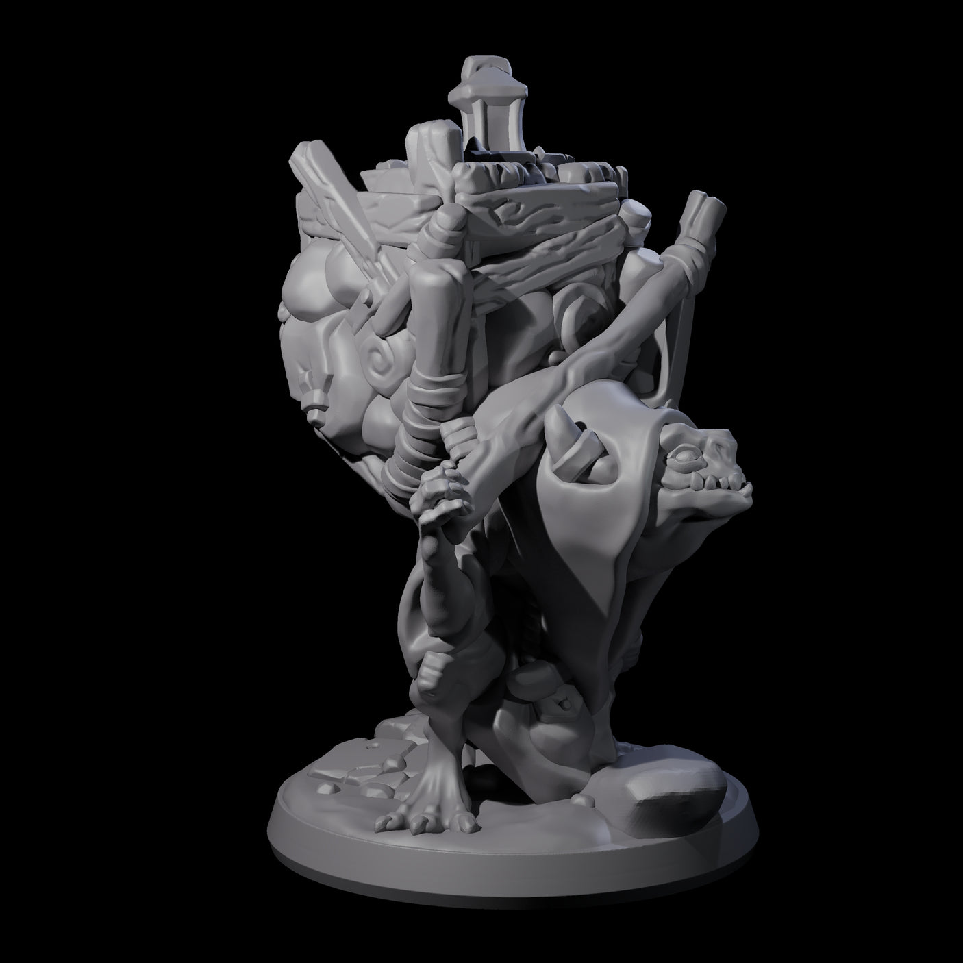 Travelling Kobold Merchant Miniature for Dungeons and Dragons, Pathfinder or other TTRPGs