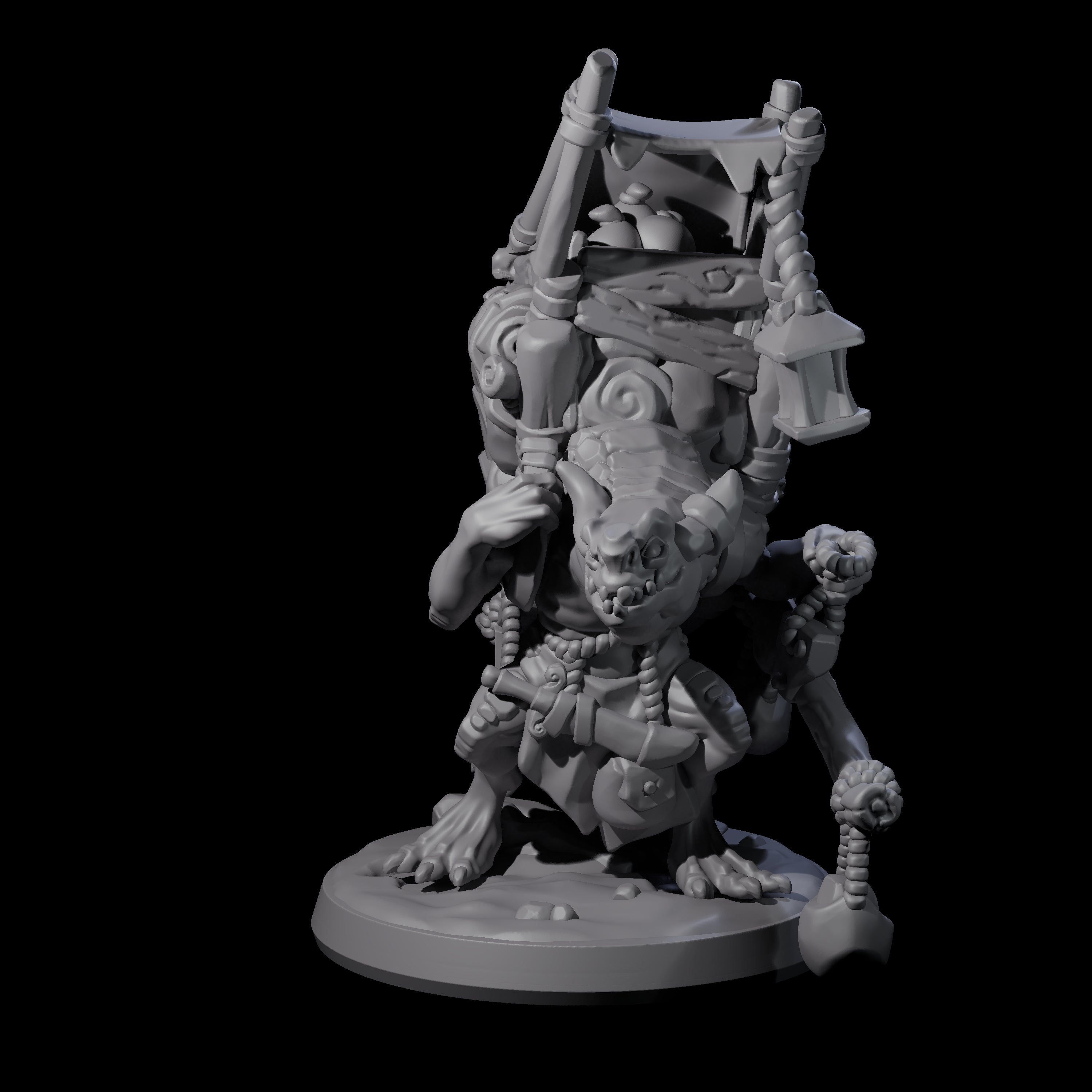 Travelling Kobold Merchant Miniature for Dungeons and Dragons, Pathfinder or other TTRPGs