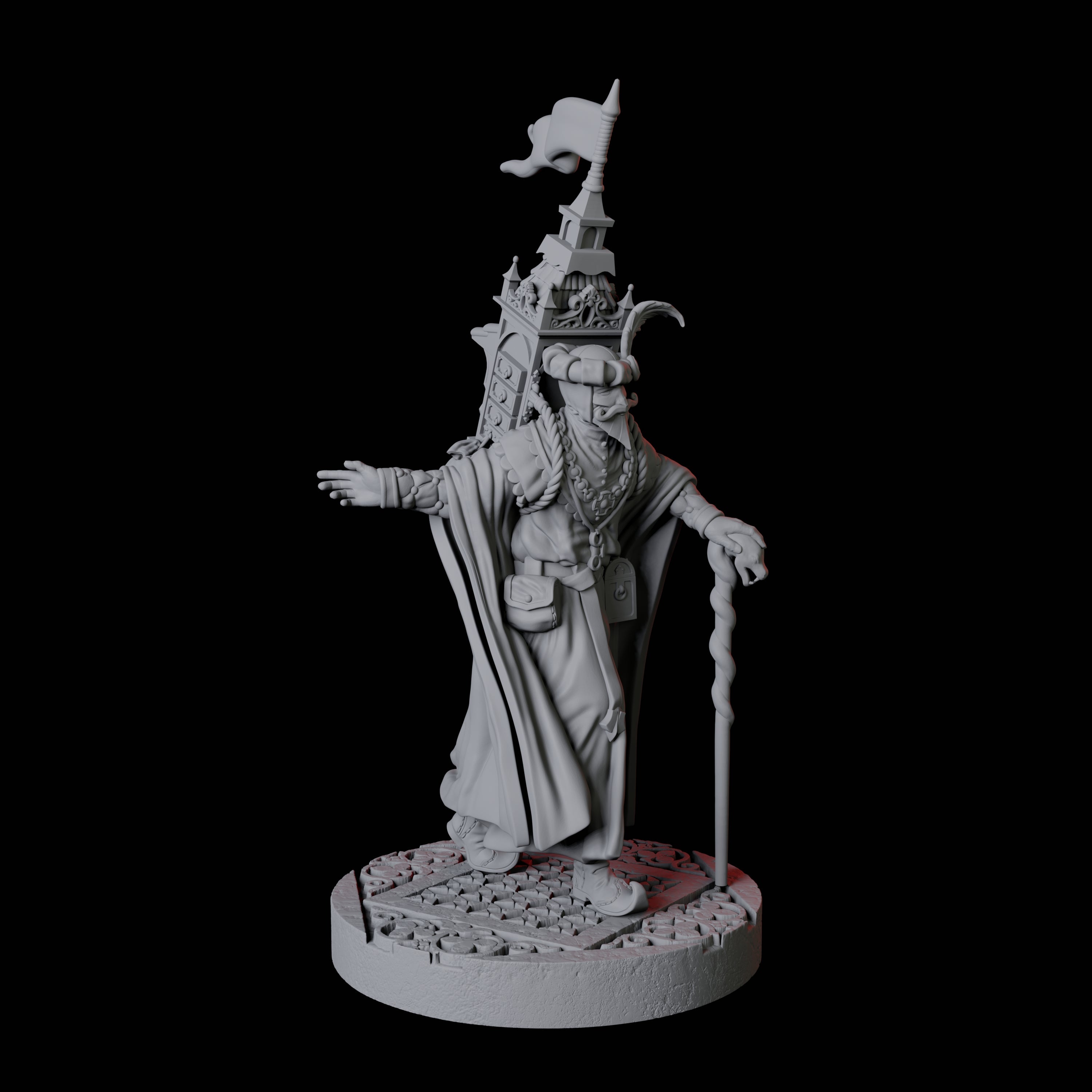Travelling Merchant of Curios Miniature for Dungeons and Dragons, Pathfinder or other TTRPGs