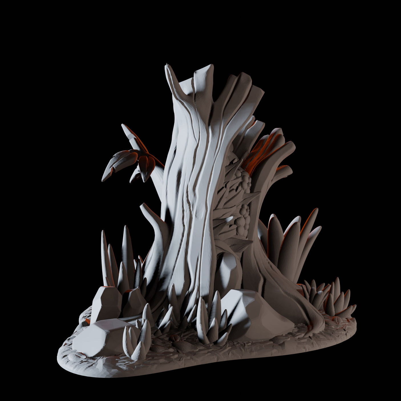 Tree Stump with Flowers Miniature for Dungeons and Dragons, Pathfinder or other TTRPGs
