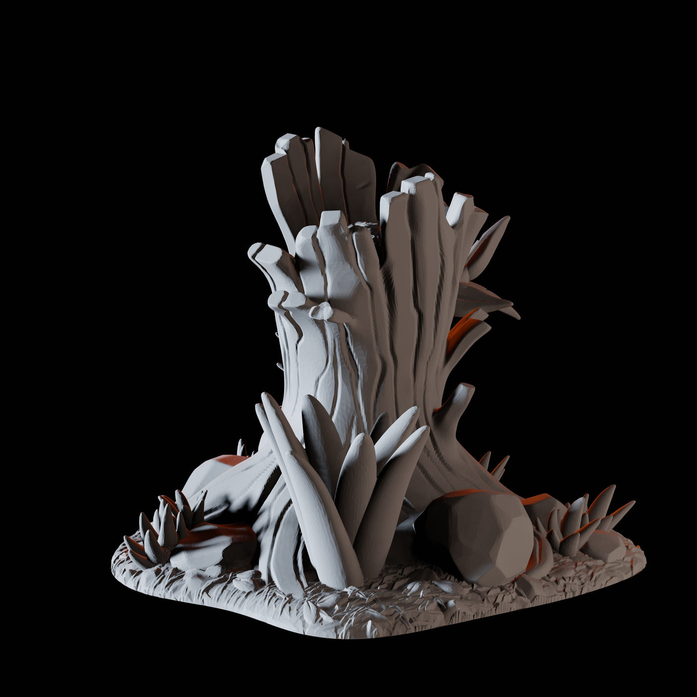 Tree Stump with Flowers Miniature for Dungeons and Dragons, Pathfinder or other TTRPGs