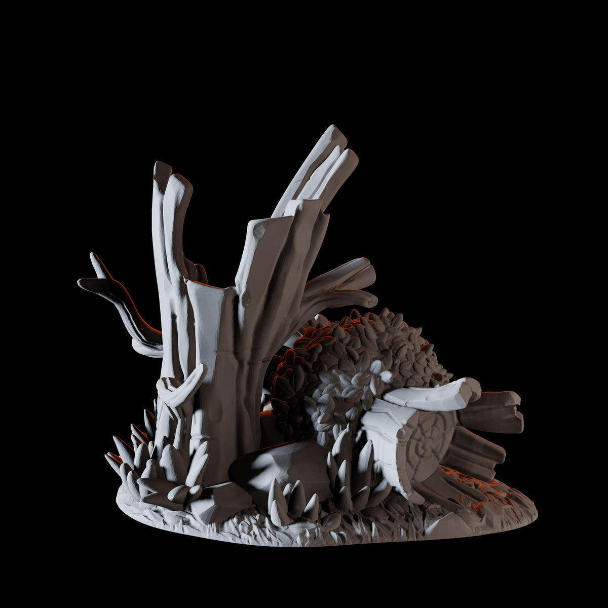Tree Trunks Miniature for Dungeons and Dragons, Pathfinder or other TTRPGs