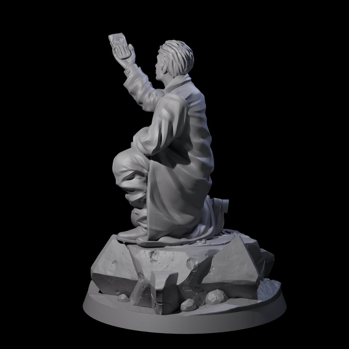 Triumphant Human Investigator Miniature for Dungeons and Dragons, Pathfinder or other TTRPGs