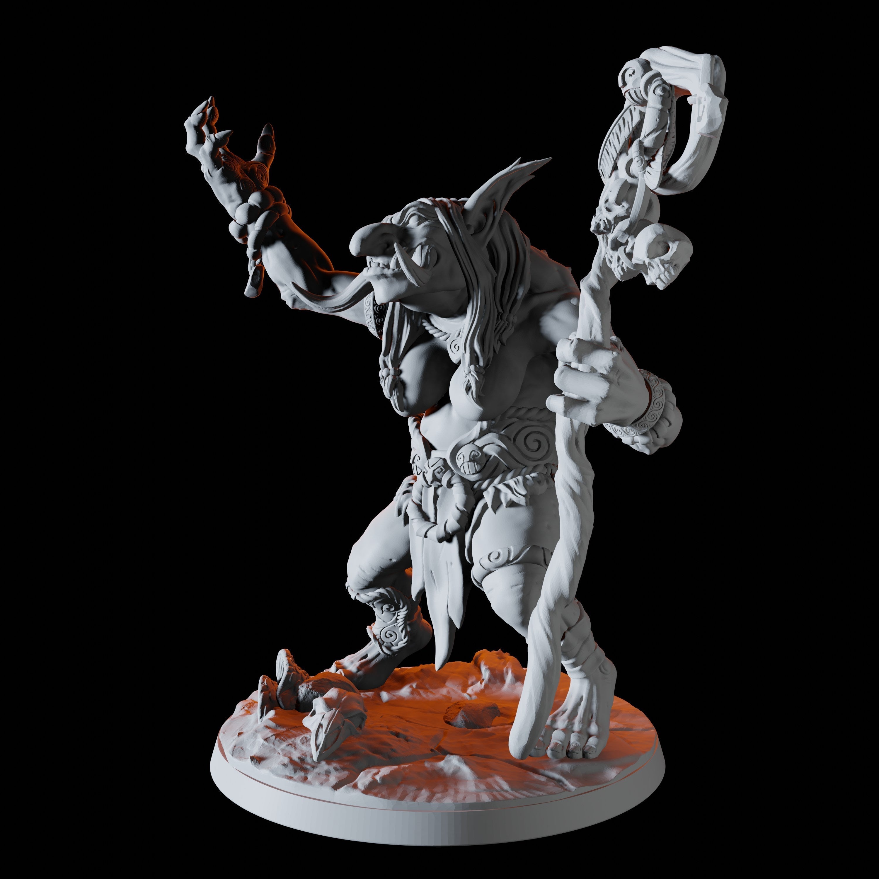 Troll Hag B Miniature for Dungeons and Dragons, Pathfinder or other TTRPGs