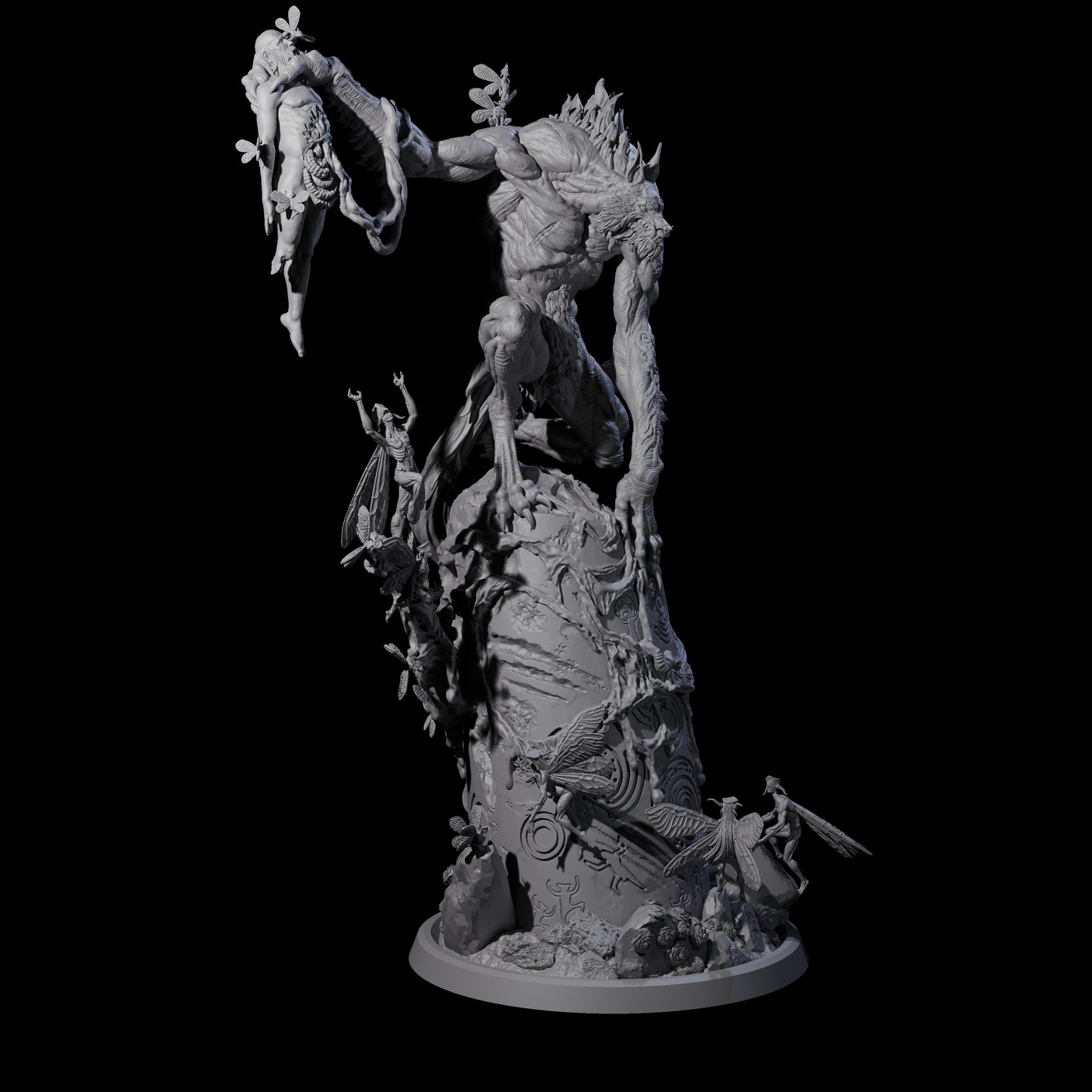 Trophy Hunting Fae Wolfman Miniature for Dungeons and Dragons, Pathfinder or other TTRPGs