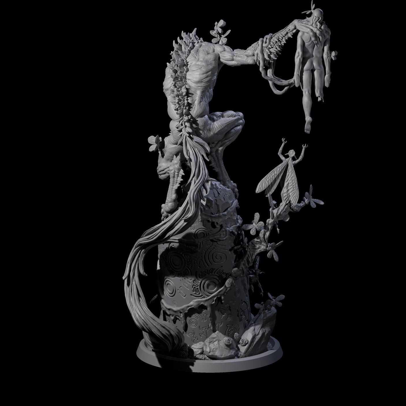 Trophy Hunting Fae Wolfman Miniature for Dungeons and Dragons, Pathfinder or other TTRPGs