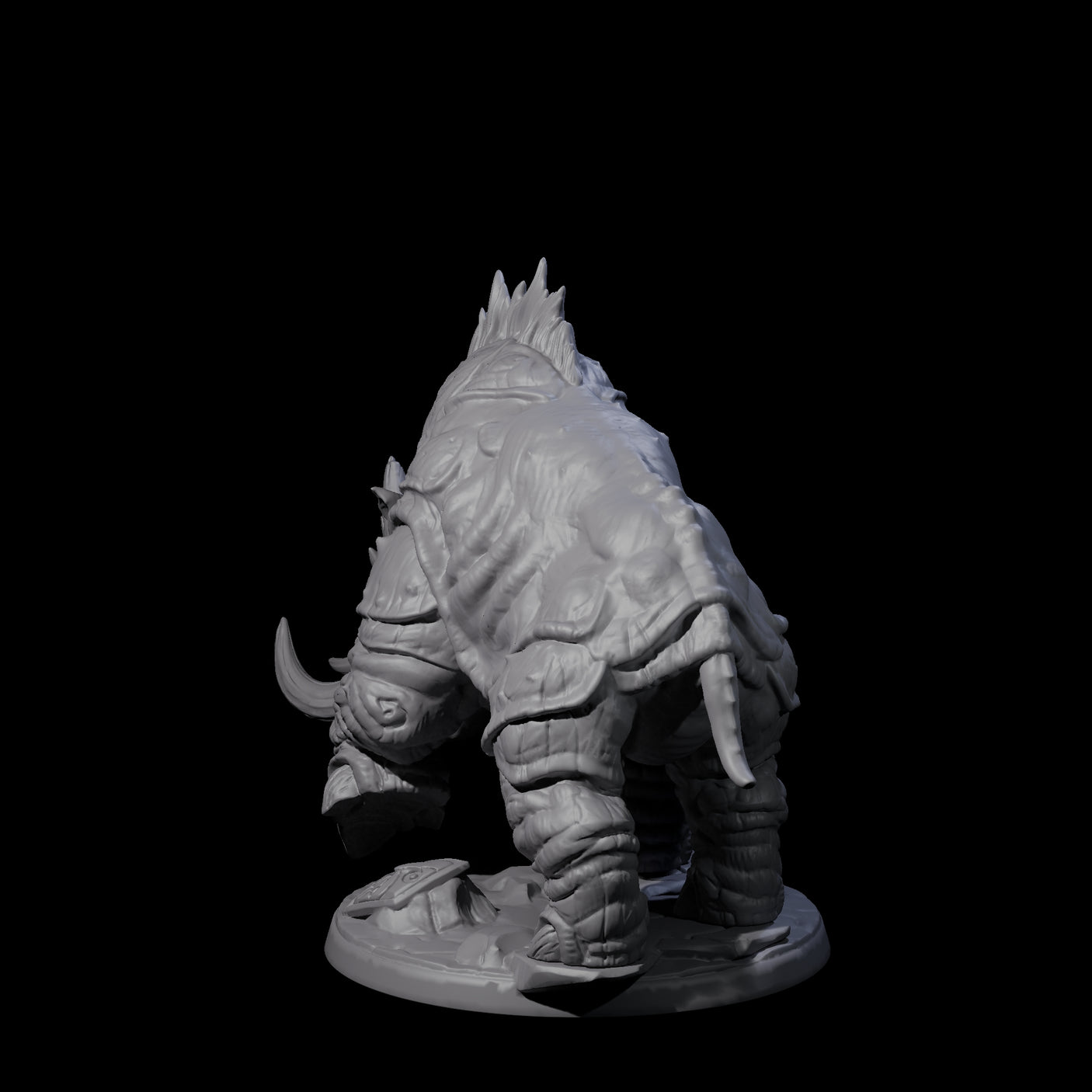 Tundra Rhino C Miniature for Dungeons and Dragons, Pathfinder or other TTRPGs