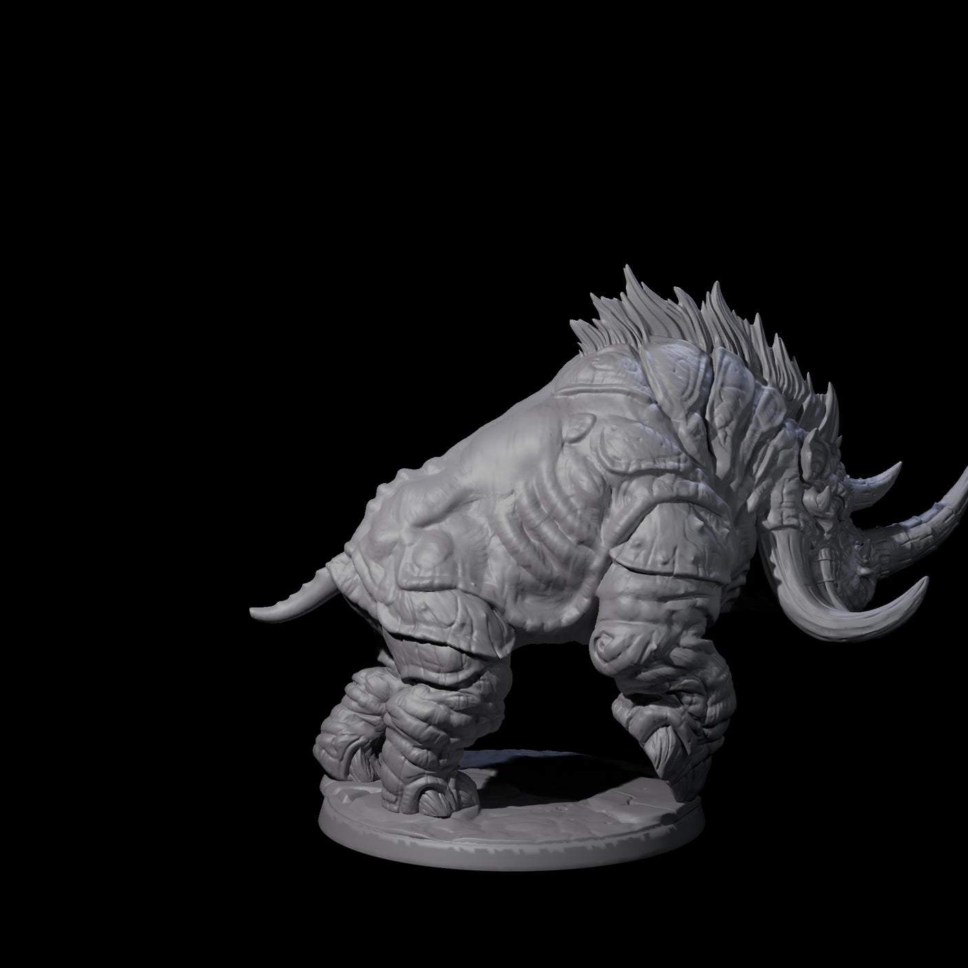 Tundra Rhino D Miniature for Dungeons and Dragons, Pathfinder or other TTRPGs