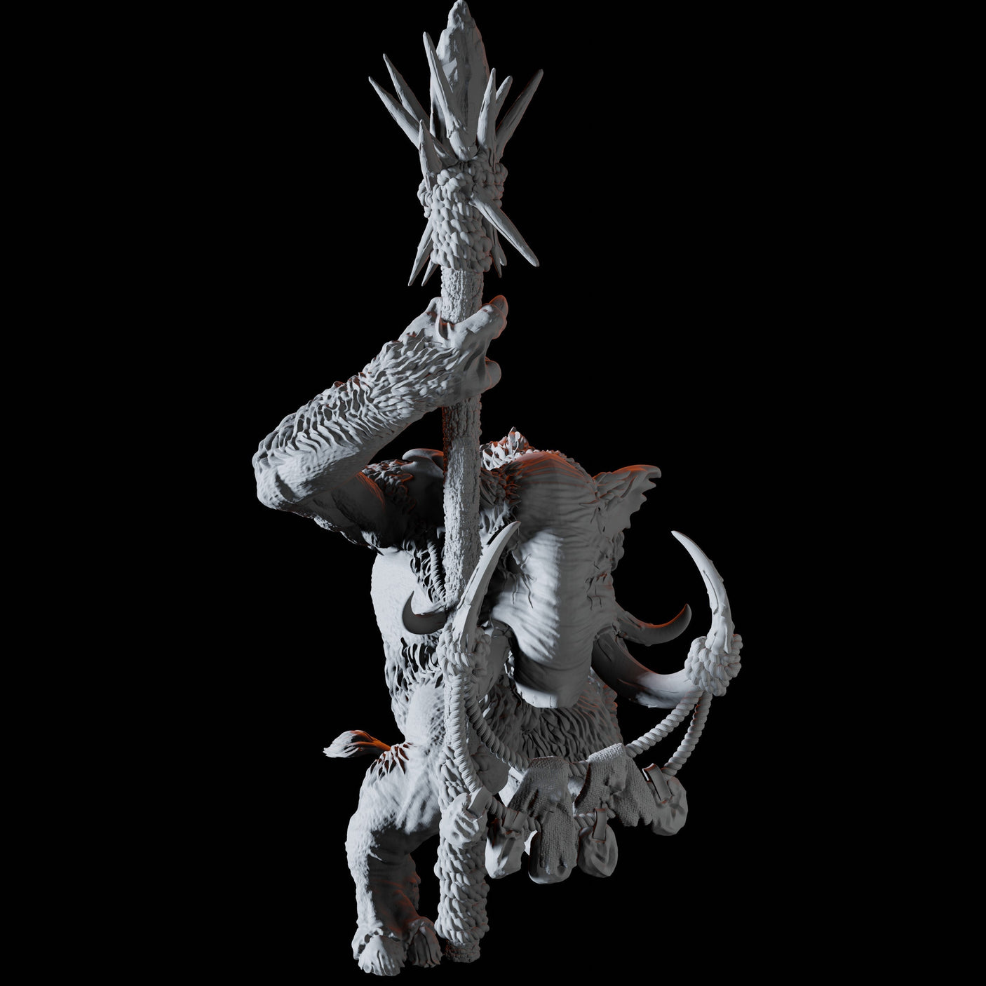 Tundra Troll A Miniature for Dungeons and Dragons, Pathfinder or other TTRPGs