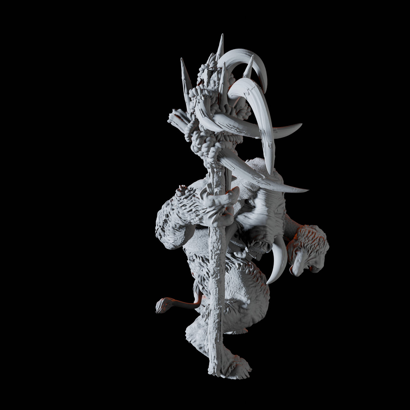 Tundra Troll C Miniature for Dungeons and Dragons, Pathfinder or other TTRPGs