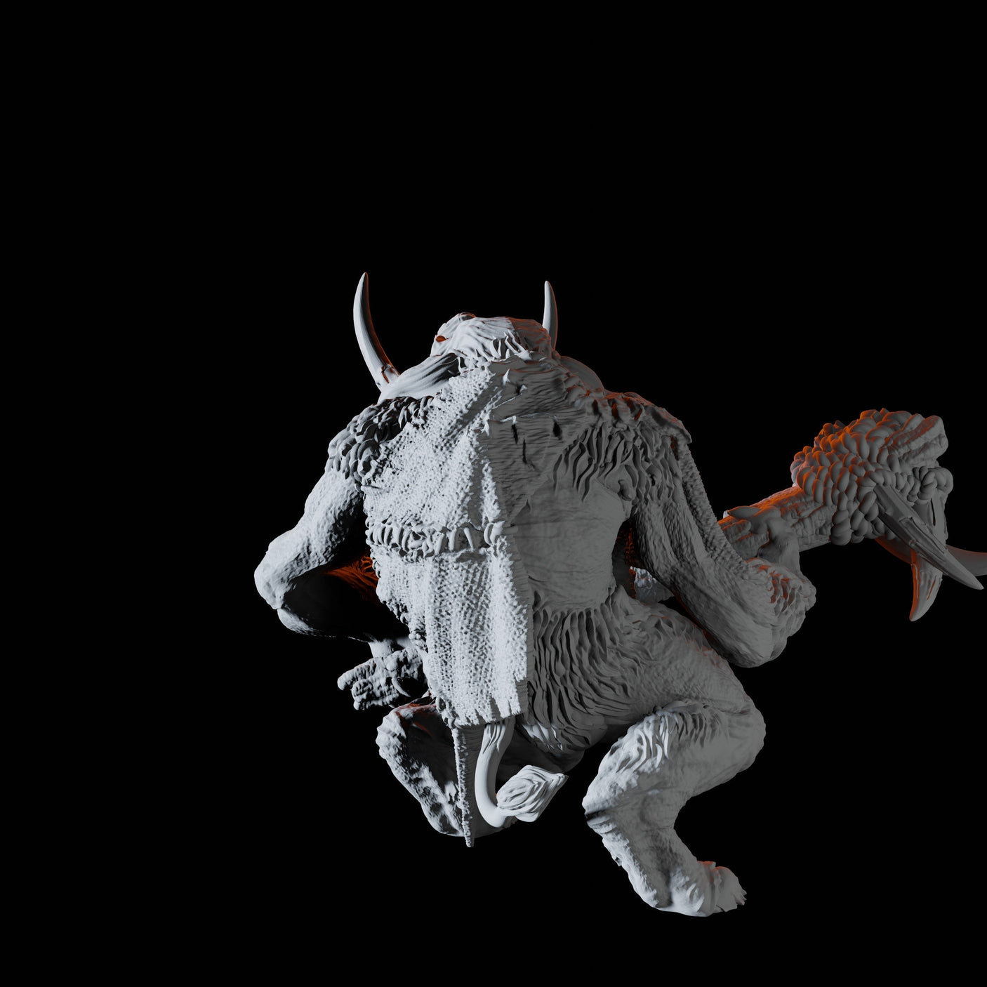 Tundra Troll F Miniature for Dungeons and Dragons, Pathfinder or other TTRPGs