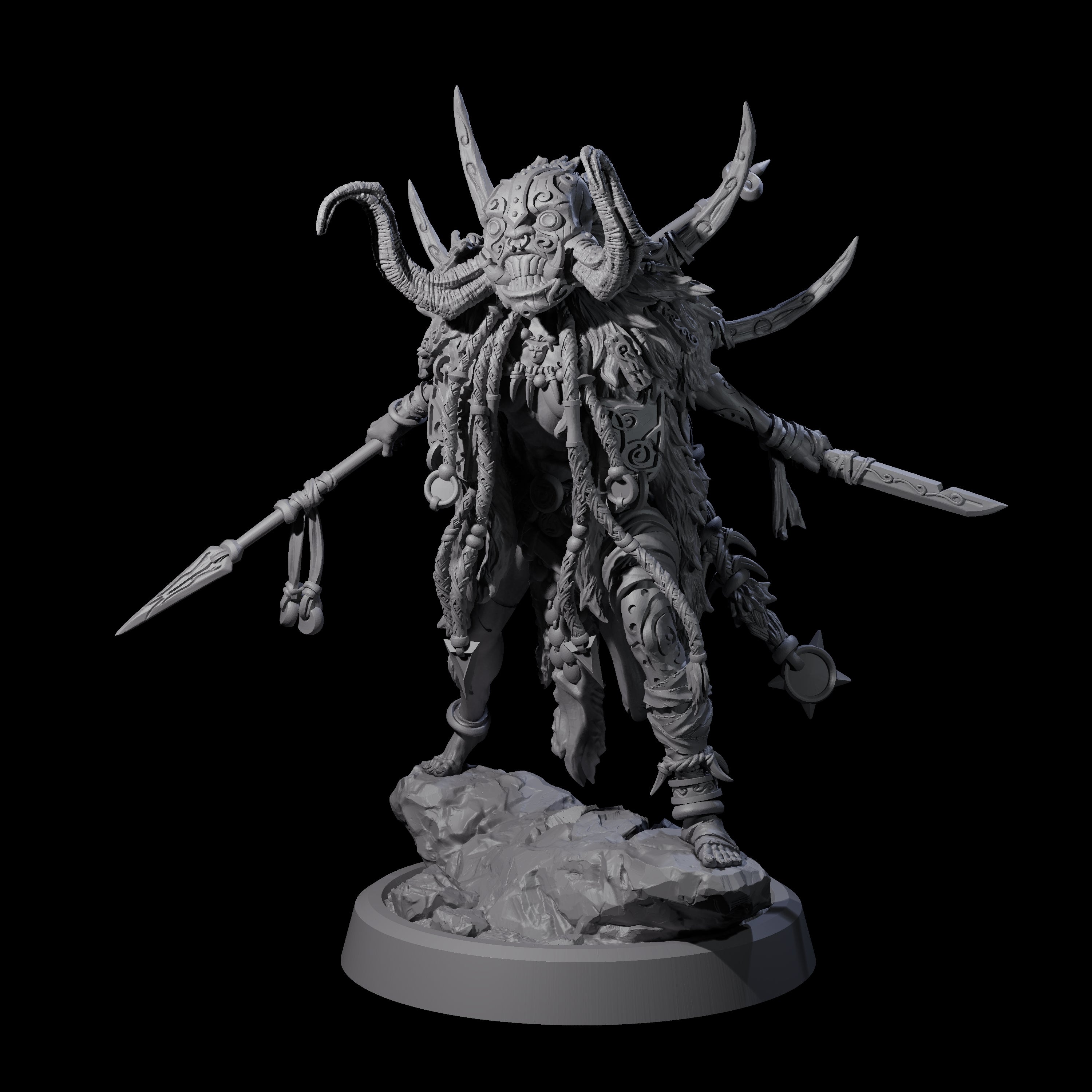 Tusked Goblin Shaman A Miniature for Dungeons and Dragons, Pathfinder or other TTRPGs