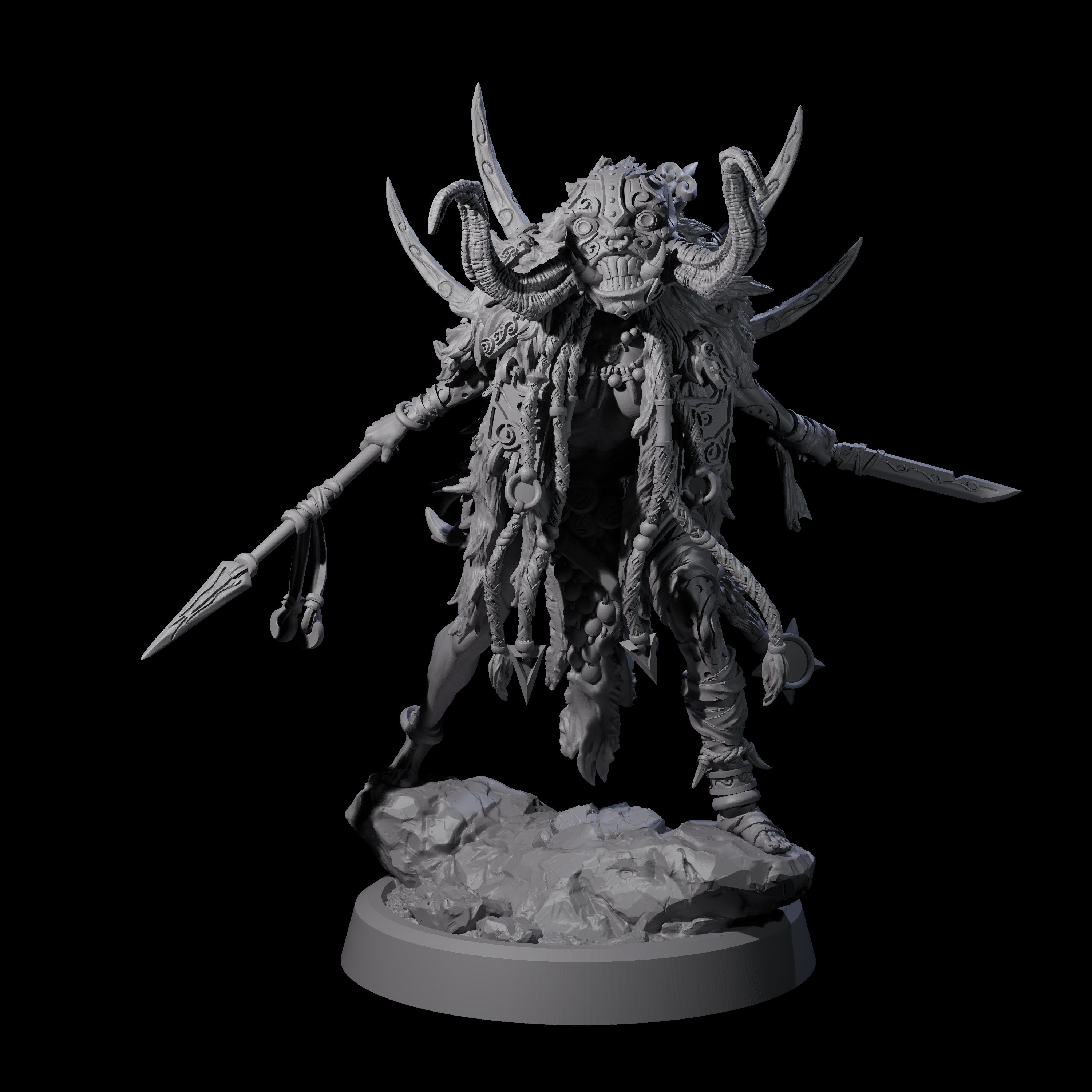 Tusked Goblin Shaman A Miniature for Dungeons and Dragons, Pathfinder or other TTRPGs