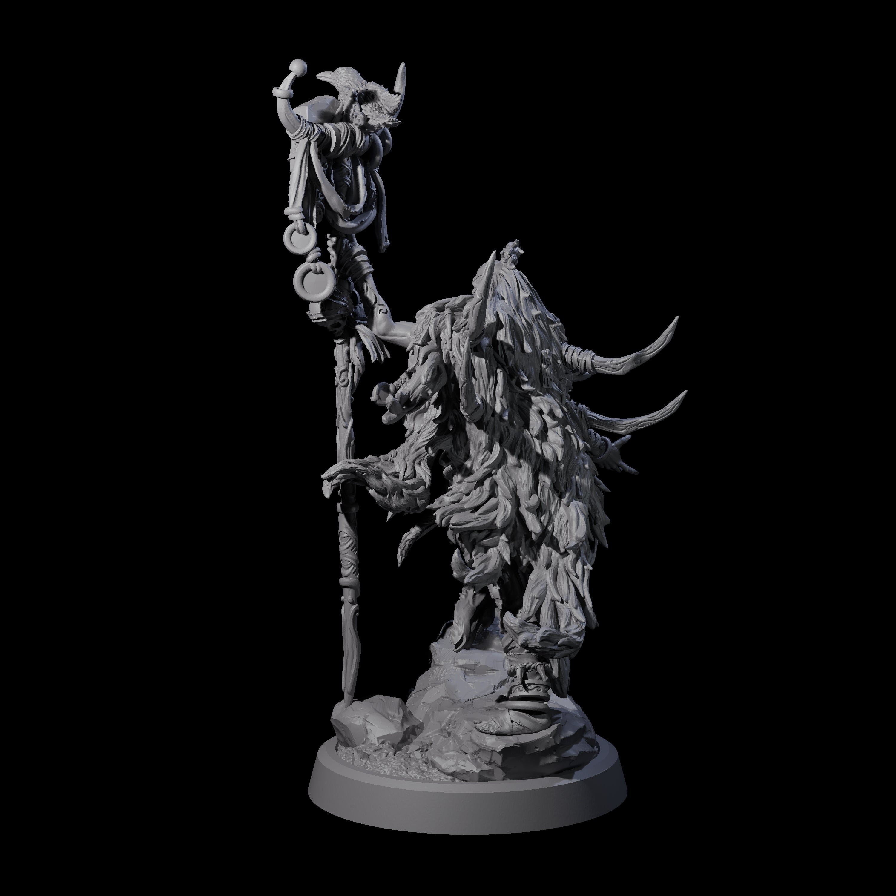Tusked Goblin Shaman B Miniature for Dungeons and Dragons, Pathfinder or other TTRPGs