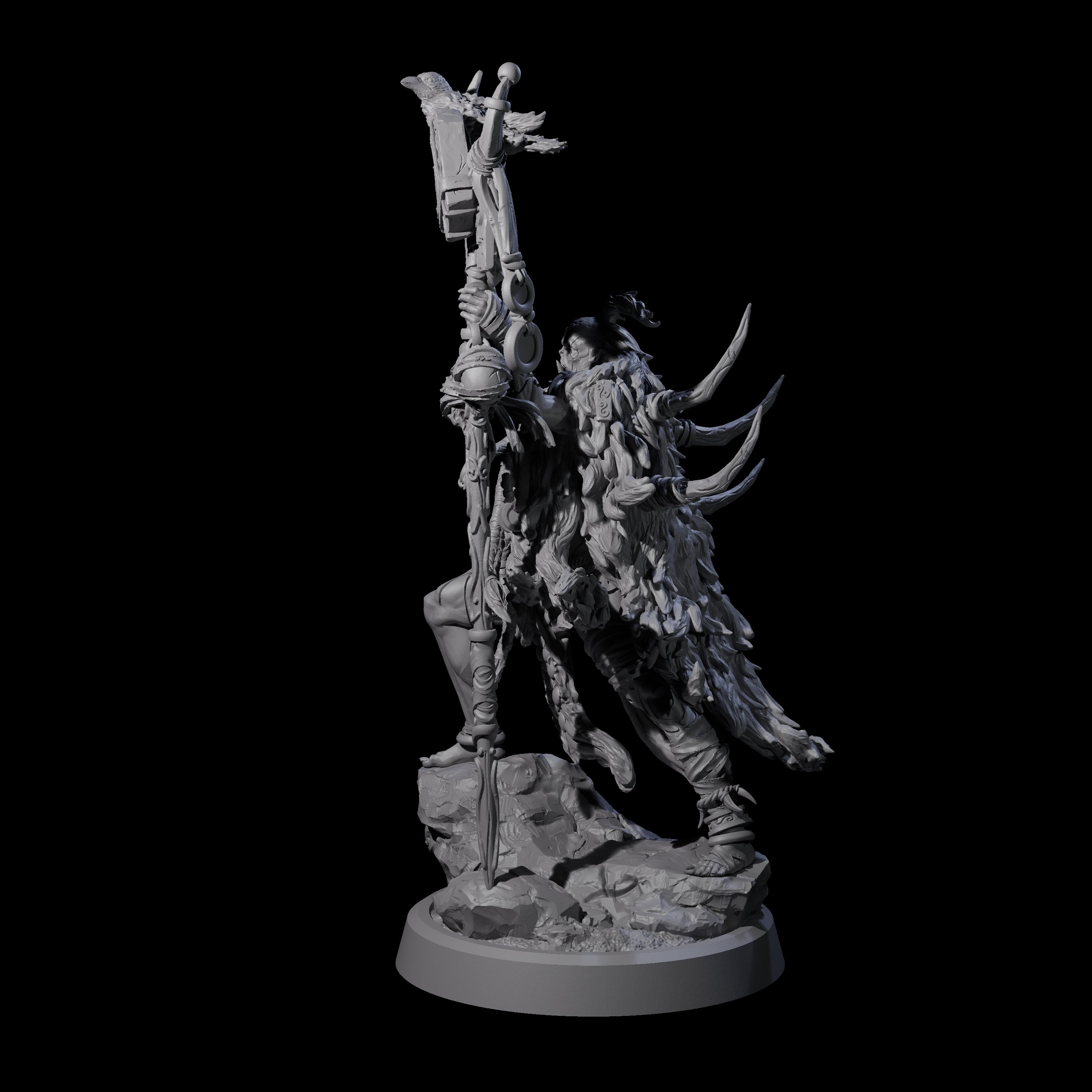 Tusked Goblin Shaman B Miniature for Dungeons and Dragons, Pathfinder or other TTRPGs