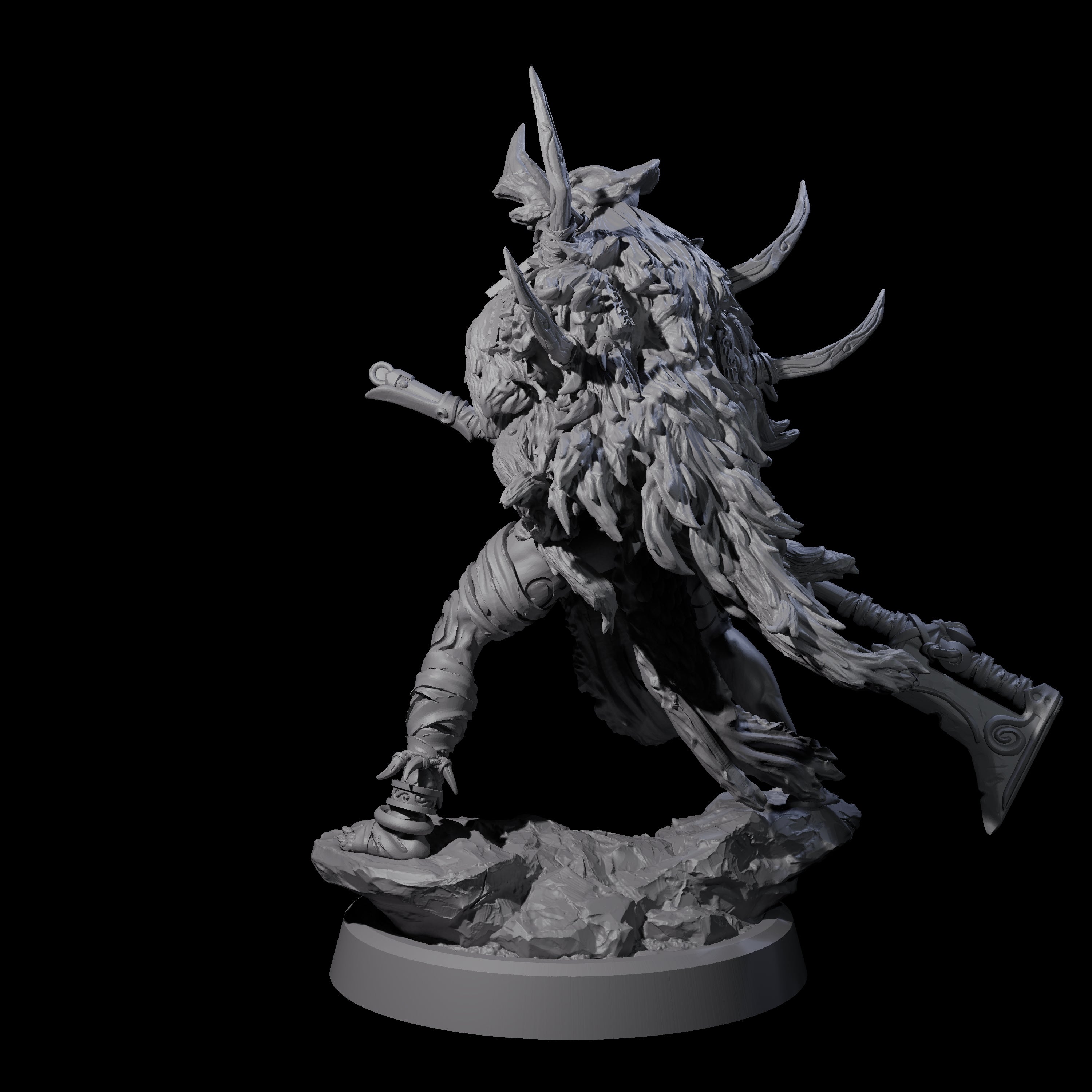 Tusked Goblin Shaman C Miniature for Dungeons and Dragons, Pathfinder or other TTRPGs