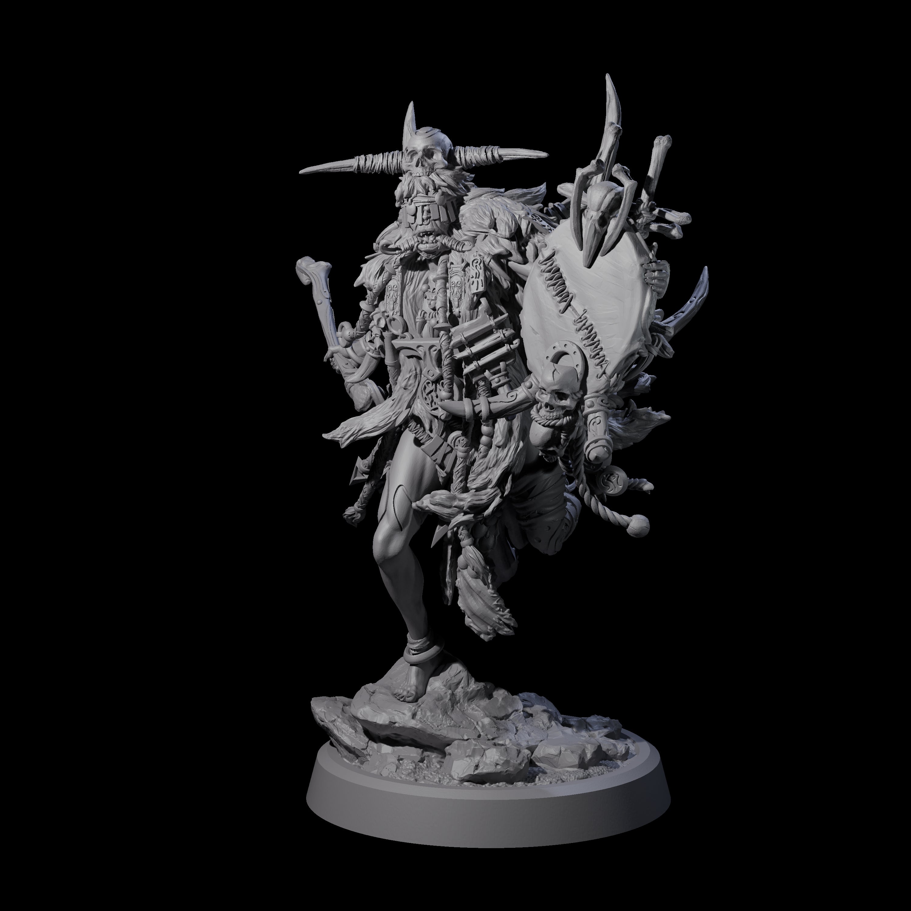 Tusked Goblin Shaman D Miniature for Dungeons and Dragons, Pathfinder or other TTRPGs