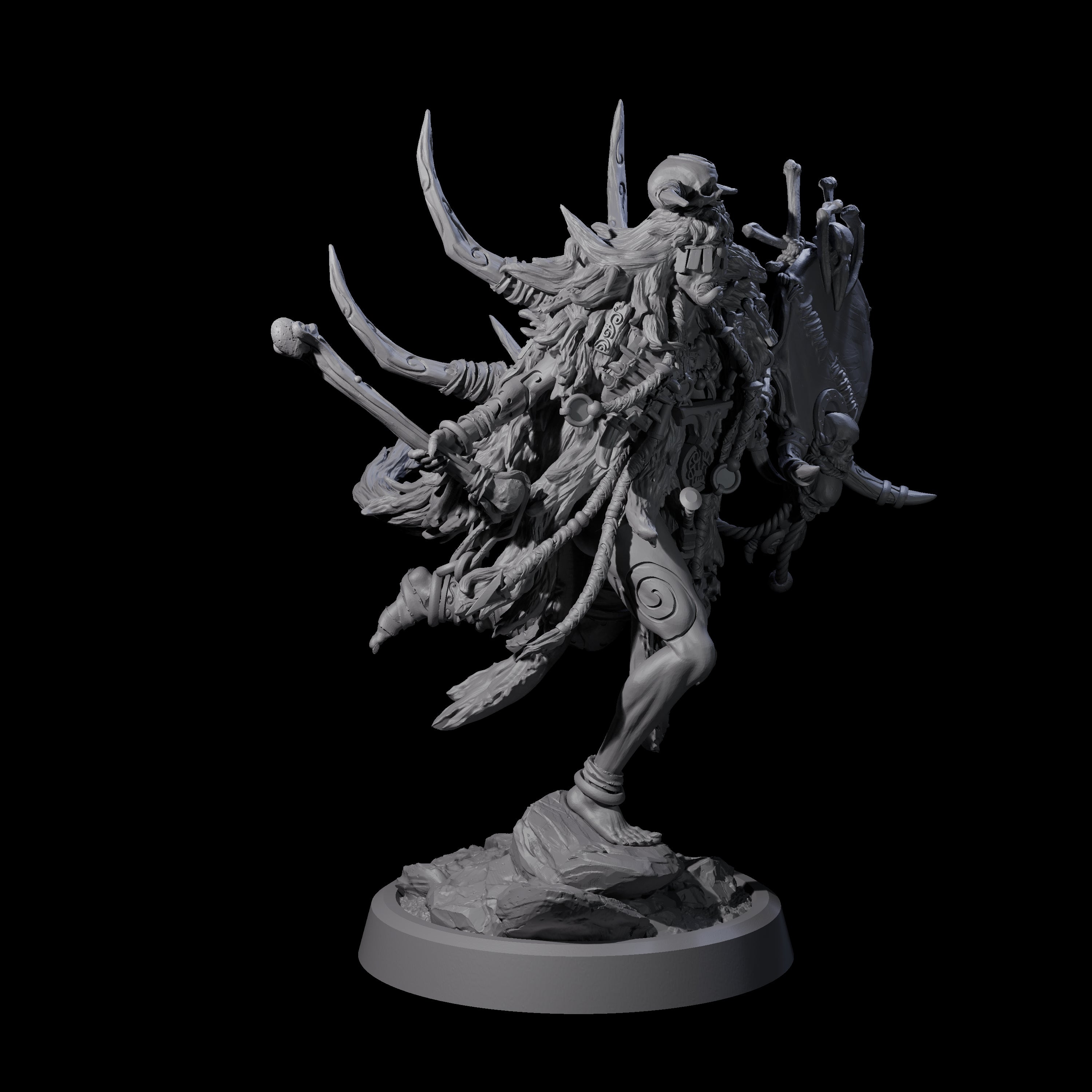 Tusked Goblin Shaman D Miniature for Dungeons and Dragons, Pathfinder or other TTRPGs