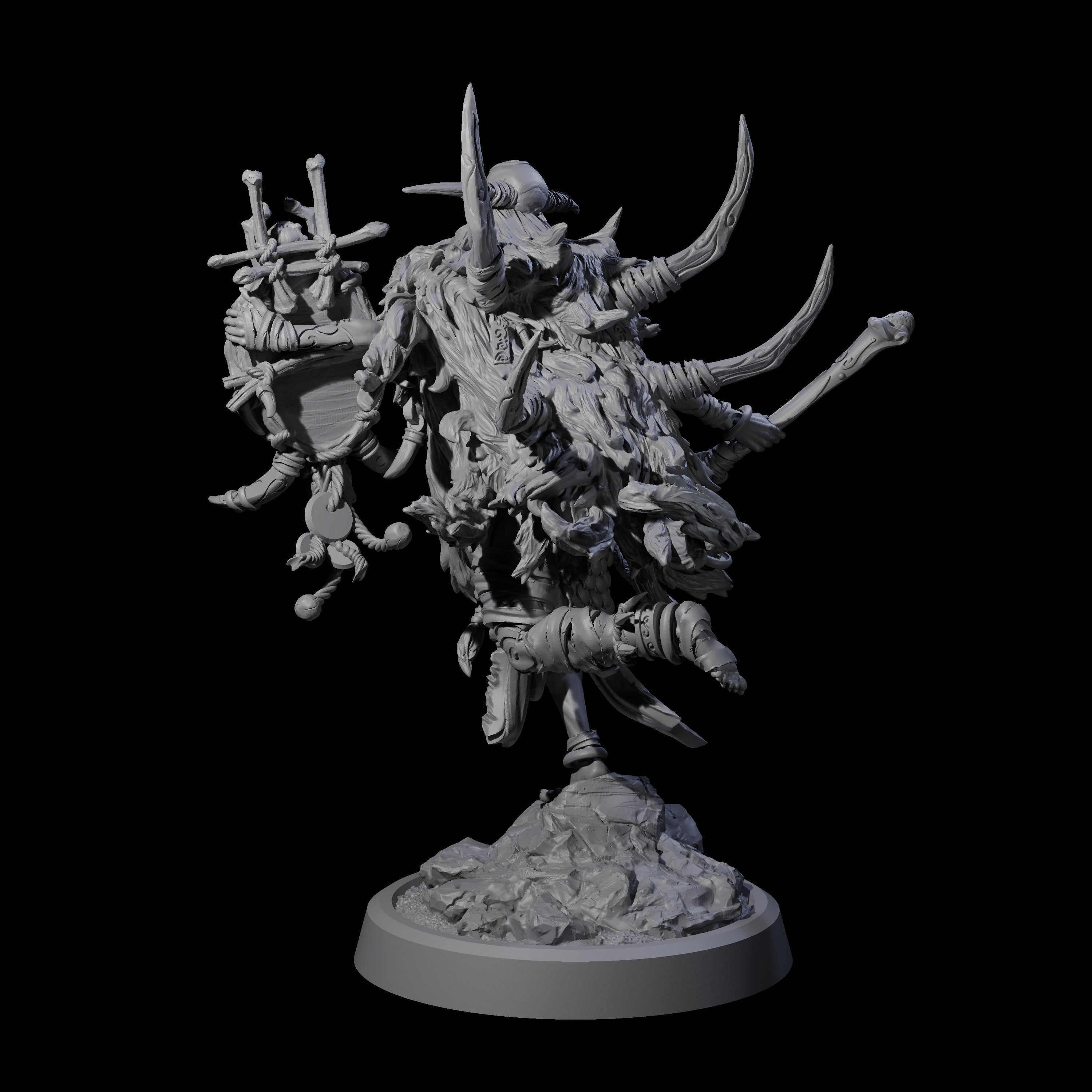 Tusked Goblin Shaman D Miniature for Dungeons and Dragons, Pathfinder or other TTRPGs