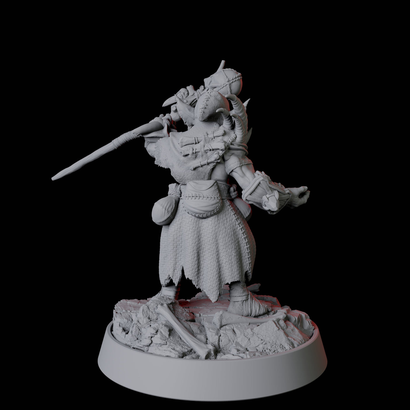 Tusked Goblin Shaman Miniature for Dungeons and Dragons, Pathfinder or other TTRPGs