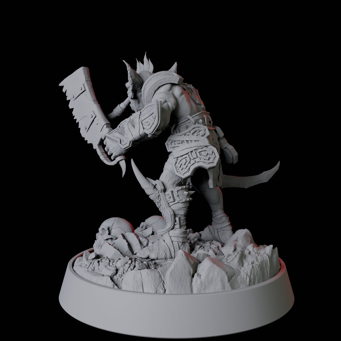 Tusked Goblin with Cleaver Miniature for Dungeons and Dragons, Pathfinder or other TTRPGs