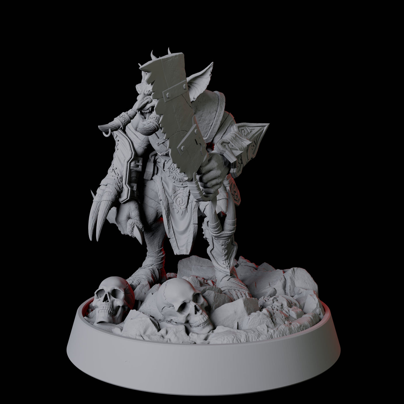 Tusked Goblin with Cleaver Miniature for Dungeons and Dragons, Pathfinder or other TTRPGs