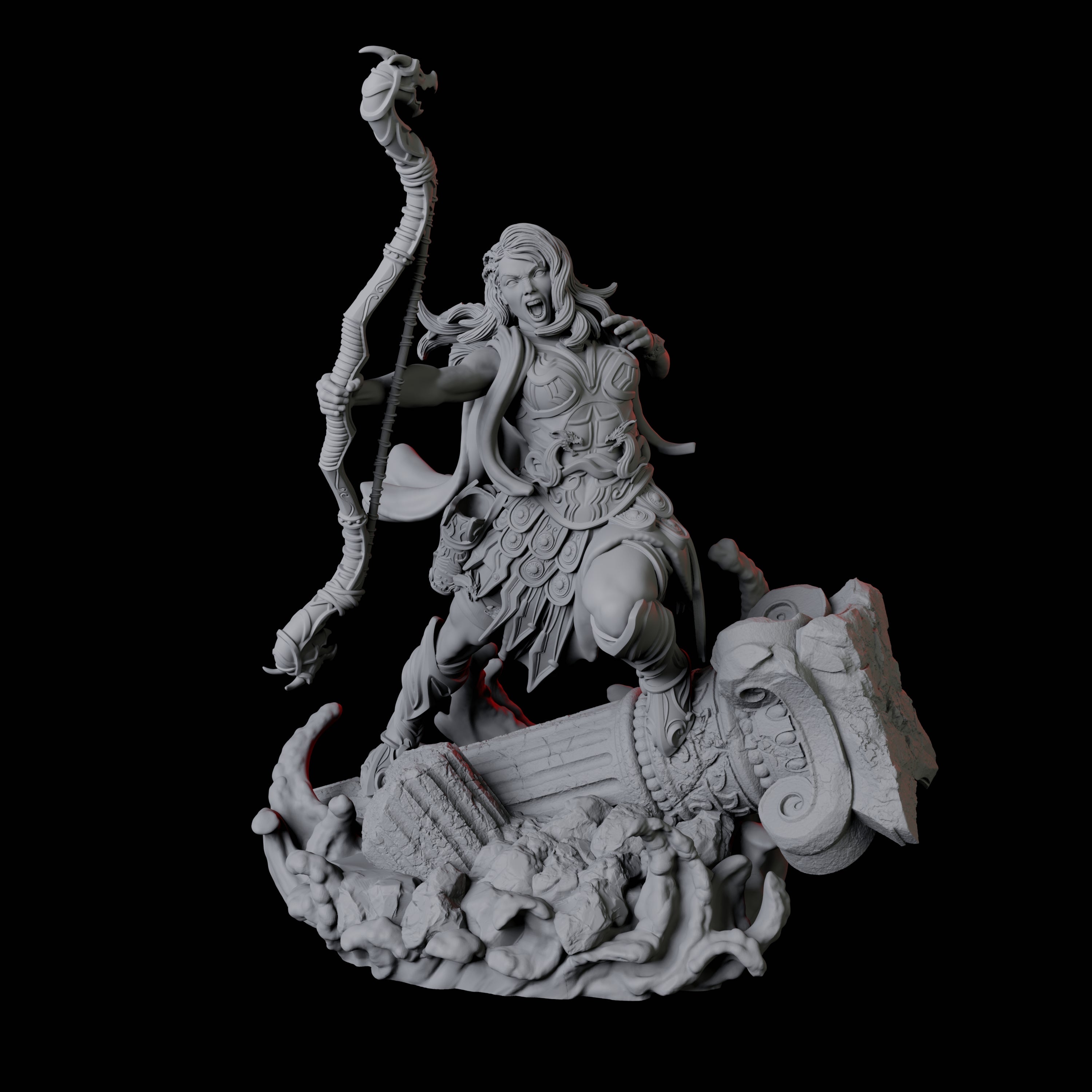 Two Battlemaiden Giantesses Miniature for Dungeons and Dragons, Pathfinder or other TTRPGs