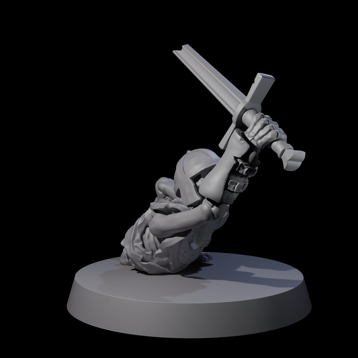Two Crawling Skeletons Miniature for Dungeons and Dragons, Pathfinder or other TTRPGs