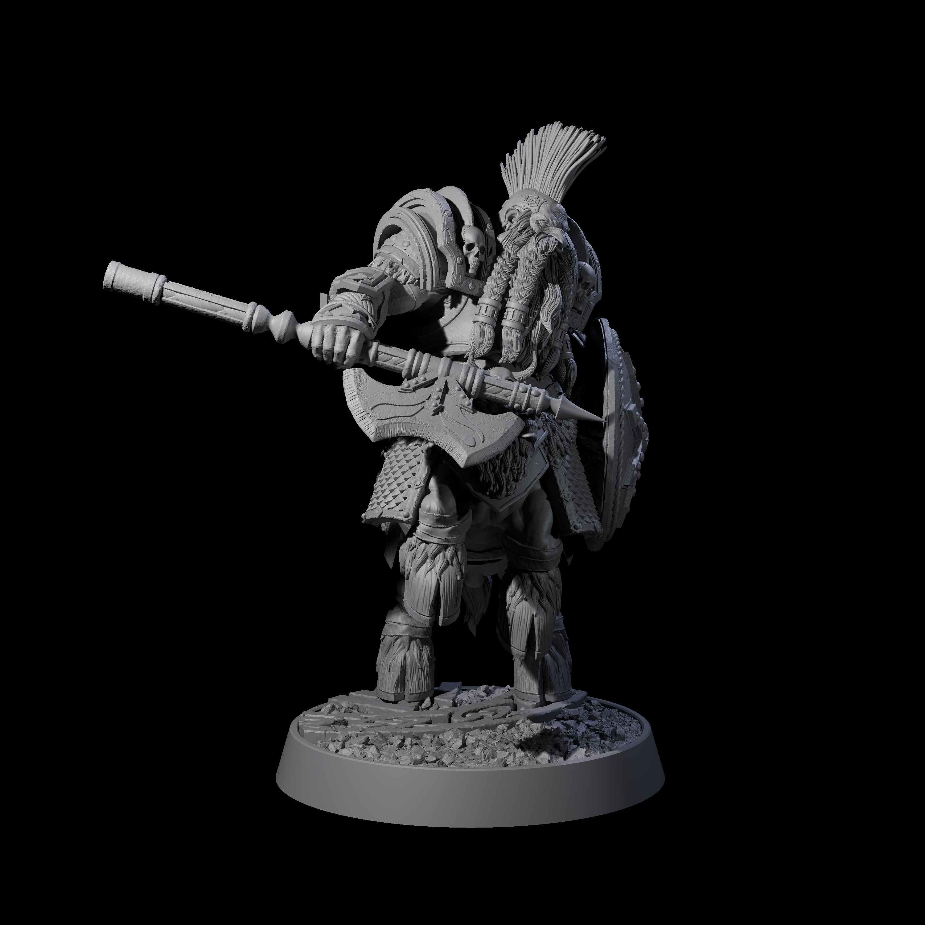 Two Death Paladin Dwarf Centaurs Miniature for Dungeons and Dragons, Pathfinder or other TTRPGs