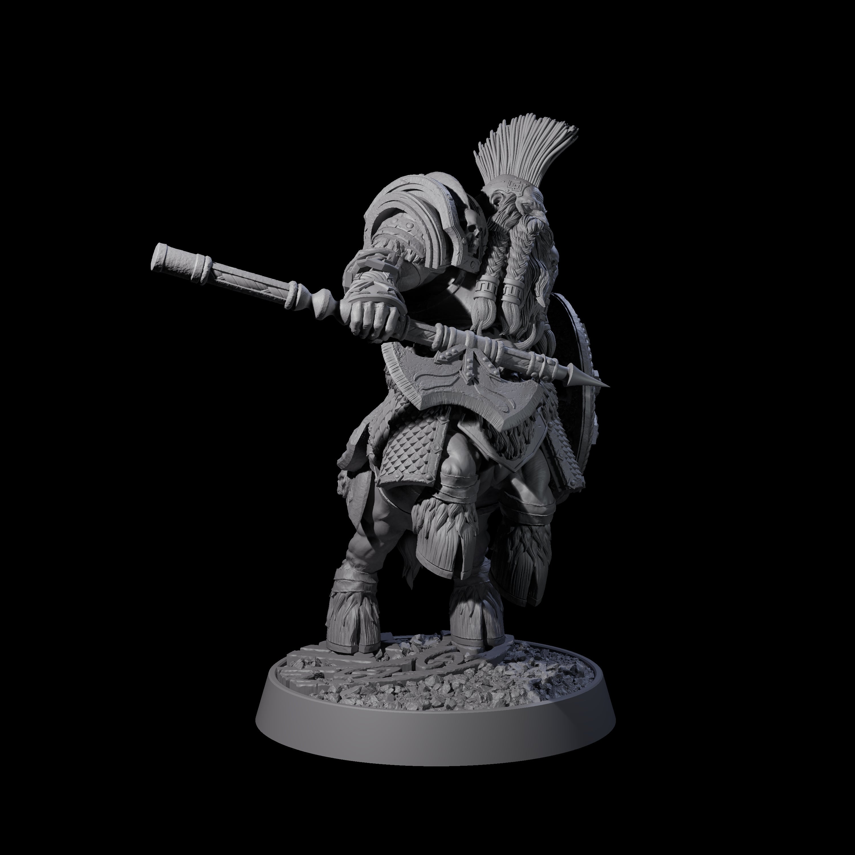 Two Death Paladin Dwarf Centaurs Miniature for Dungeons and Dragons, Pathfinder or other TTRPGs