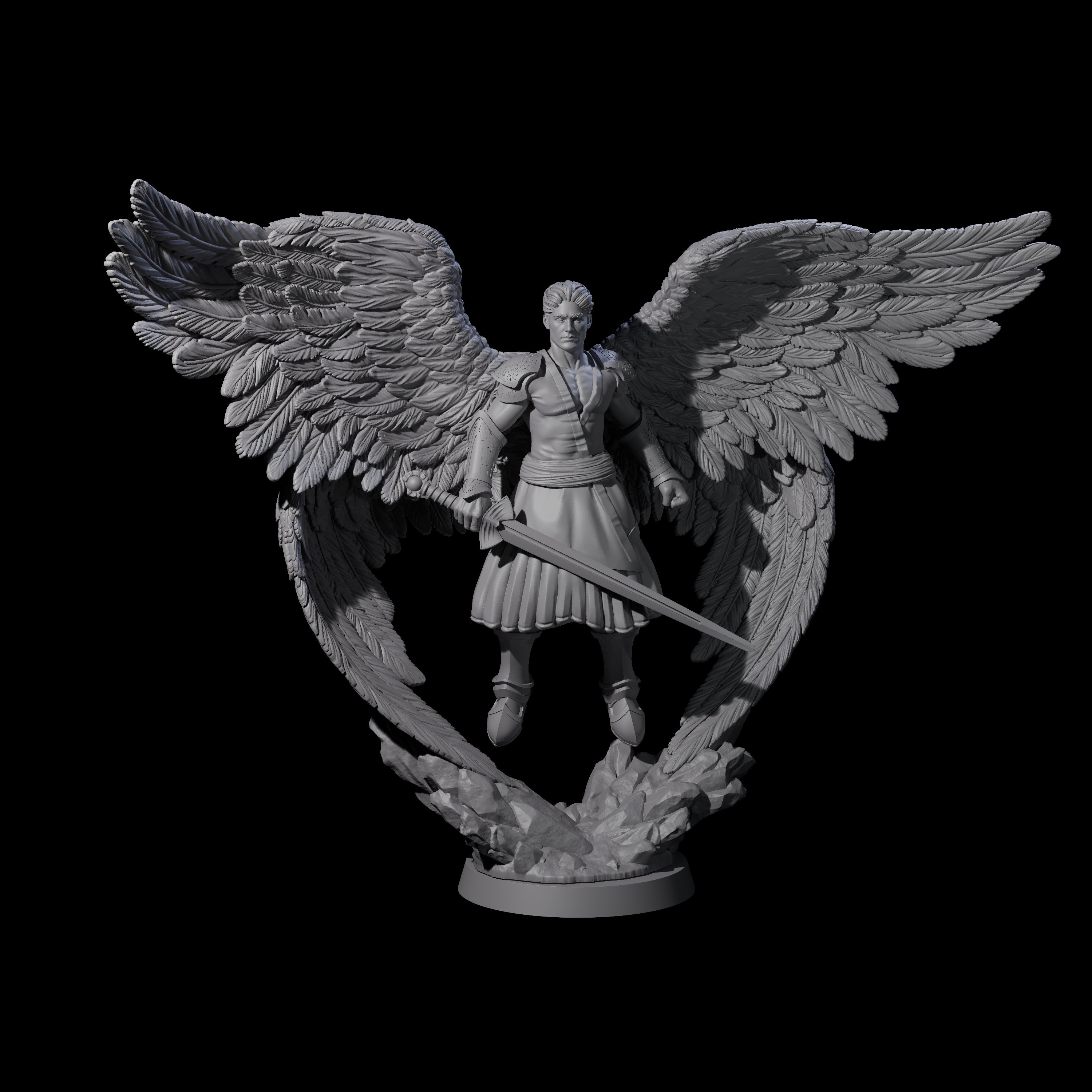 Two Divine Poofed Out Solars Miniature for Dungeons and Dragons, Pathfinder or other TTRPGs