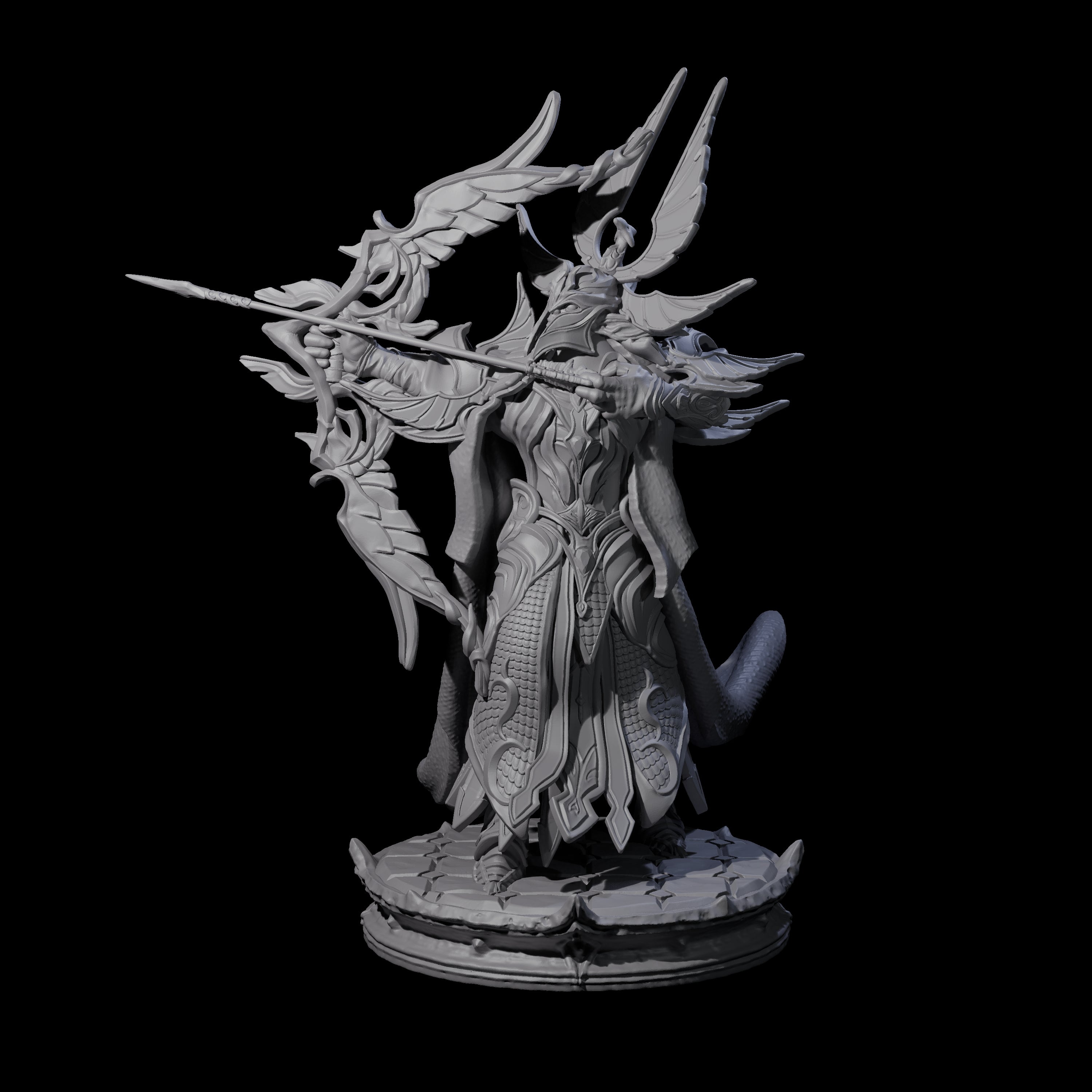 Two Elite Dark Elf Archers Miniature for Dungeons and Dragons, Pathfinder or other TTRPGs