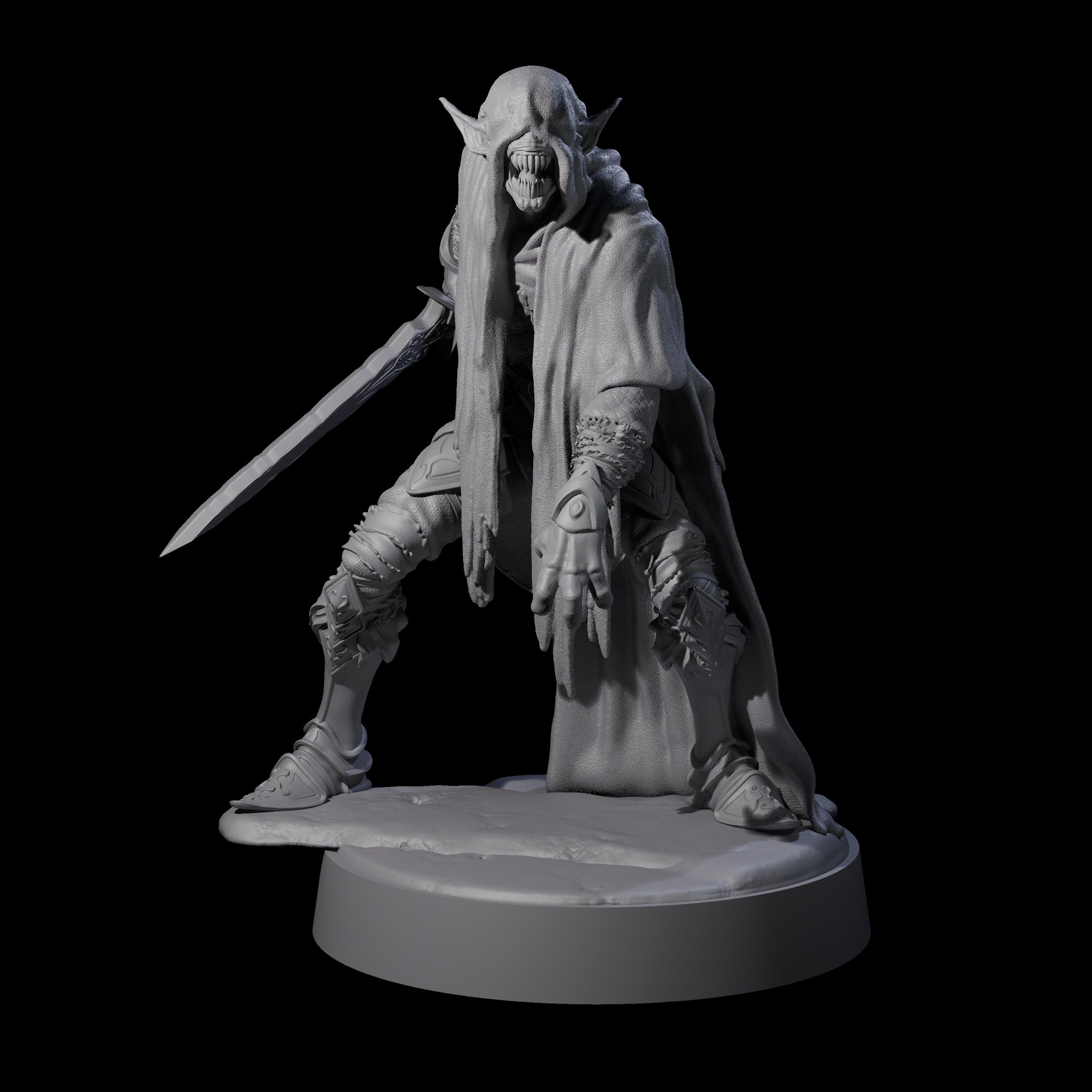 Two Eyeless Ghouls Miniature for Dungeons and Dragons, Pathfinder or other TTRPGs