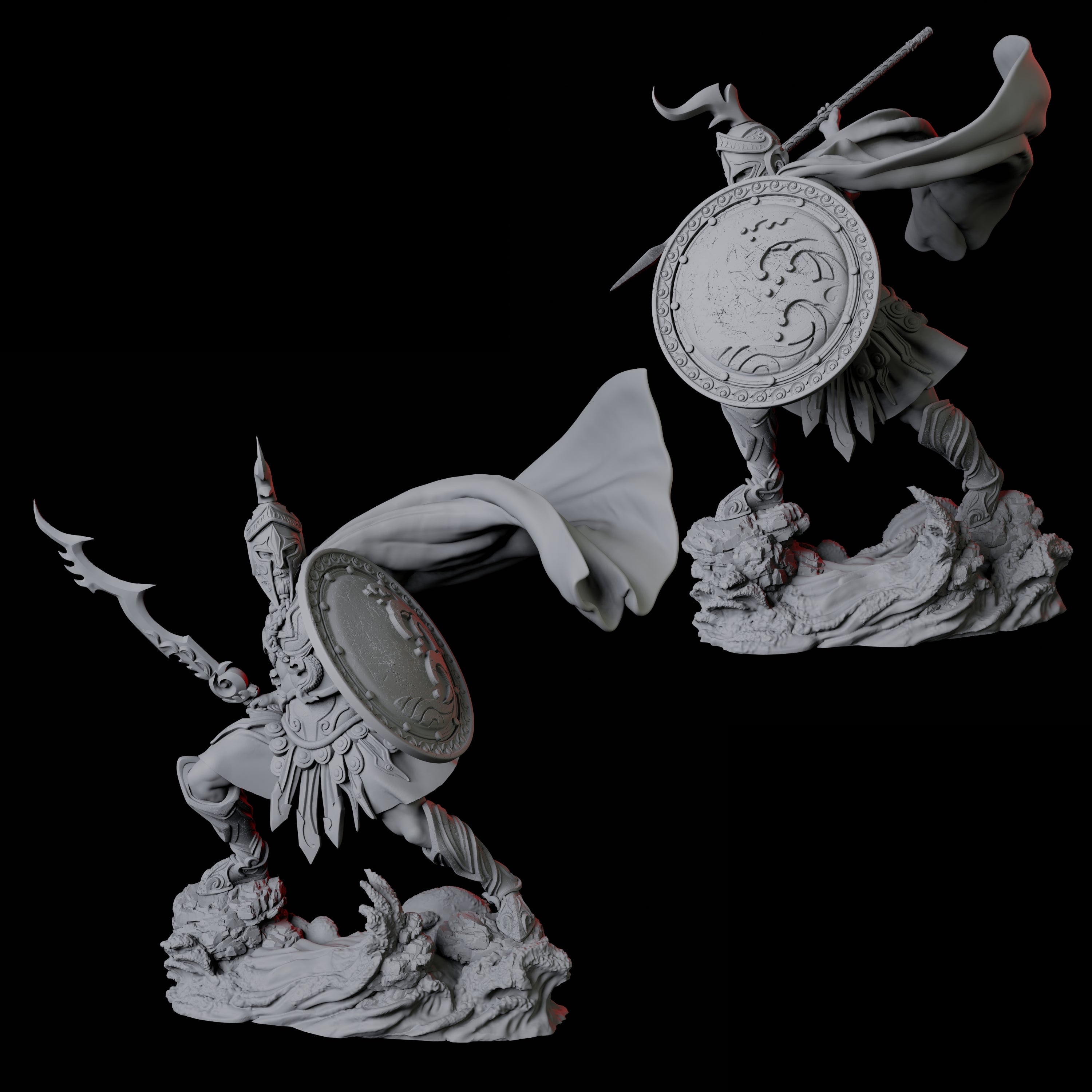 Two Giant Hoplites Miniature for Dungeons and Dragons, Pathfinder or other TTRPGs