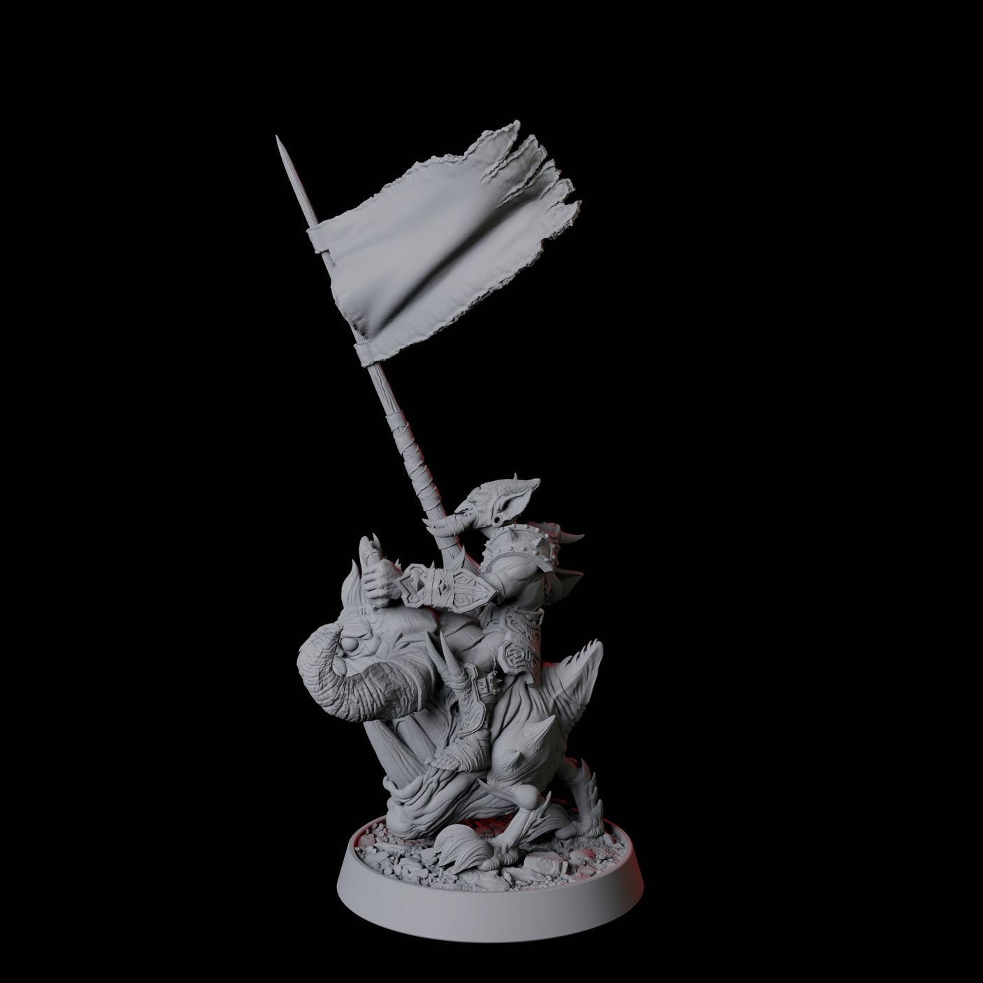 Two Goblin Cavalry Miniature for Dungeons and Dragons, Pathfinder or other TTRPGs