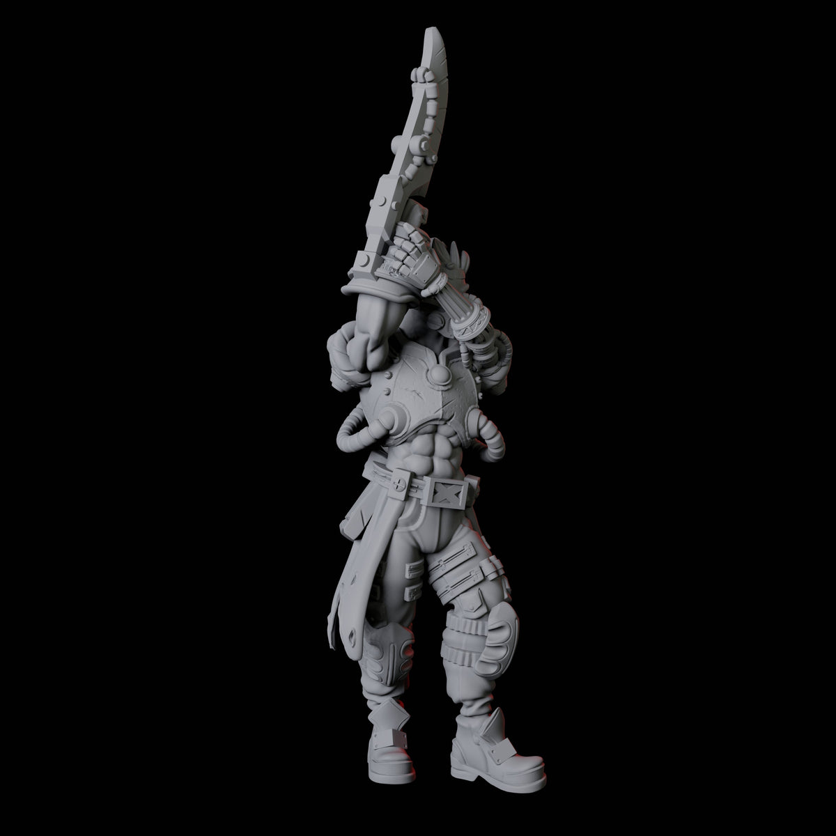 Two Human Cyborgs Miniature for Dungeons and Dragons, Pathfinder or other TTRPGs