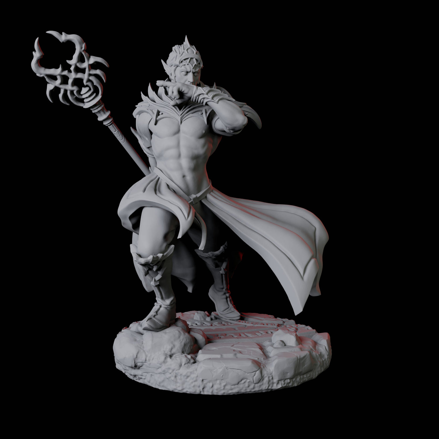 Two Mage Adepts Miniature for Dungeons and Dragons, Pathfinder or other TTRPGs