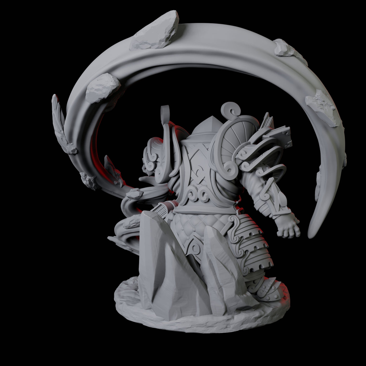 Two Male Casting Geomancers Miniature for Dungeons and Dragons, Pathfinder or other TTRPGs