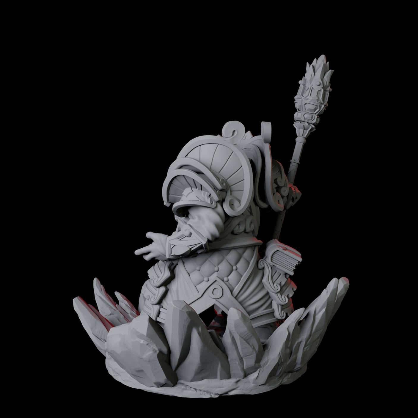 Two Male Casting Geomancers Miniature for Dungeons and Dragons, Pathfinder or other TTRPGs