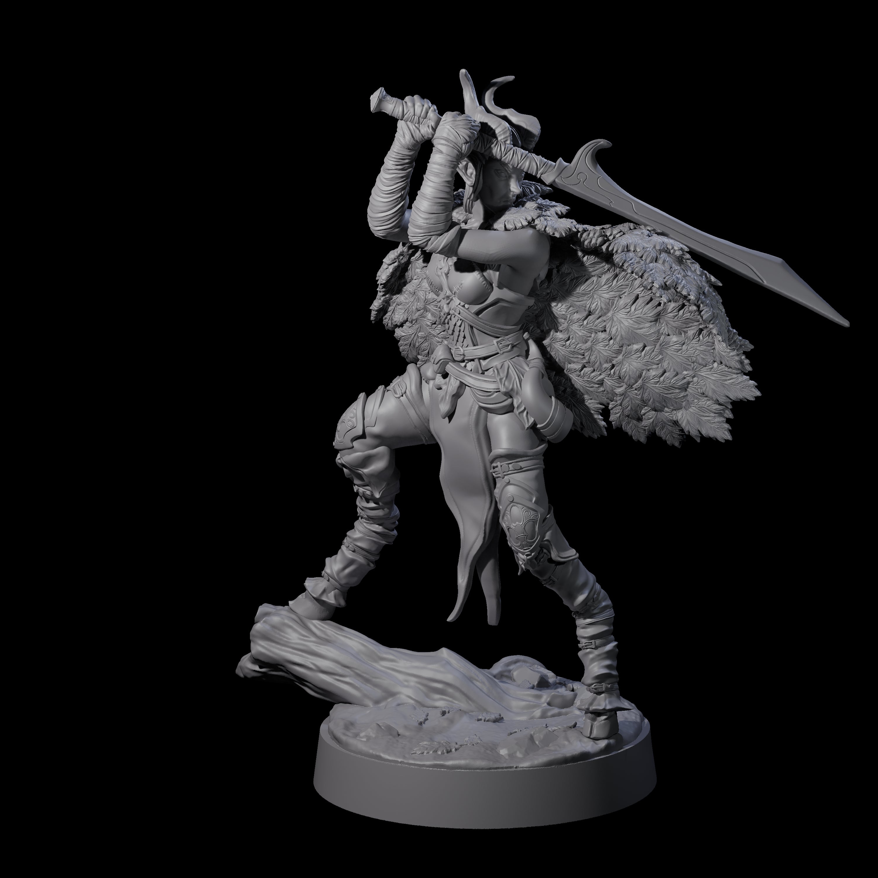 Two Poised Satyr Gladewardens Miniature for Dungeons and Dragons, Pathfinder or other TTRPGs