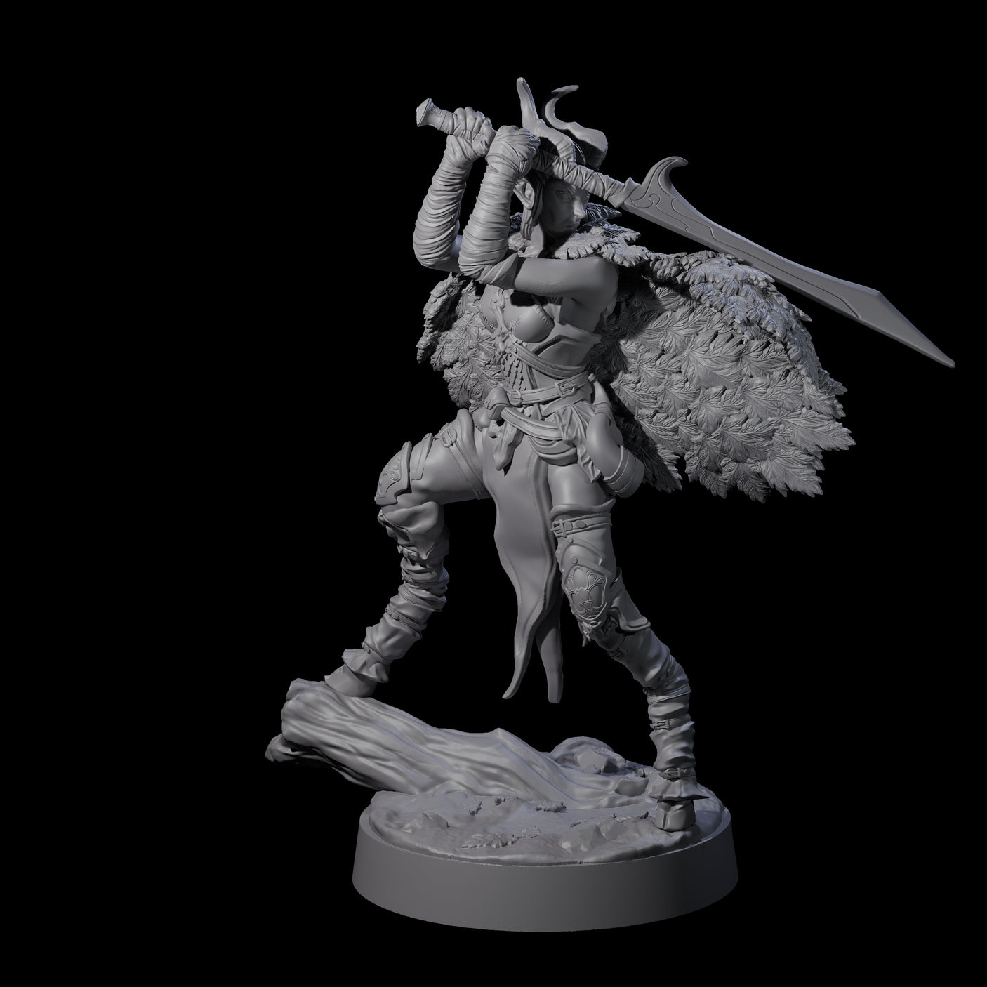 Two Poised Satyr Gladewardens Miniature for Dungeons and Dragons, Pathfinder or other TTRPGs