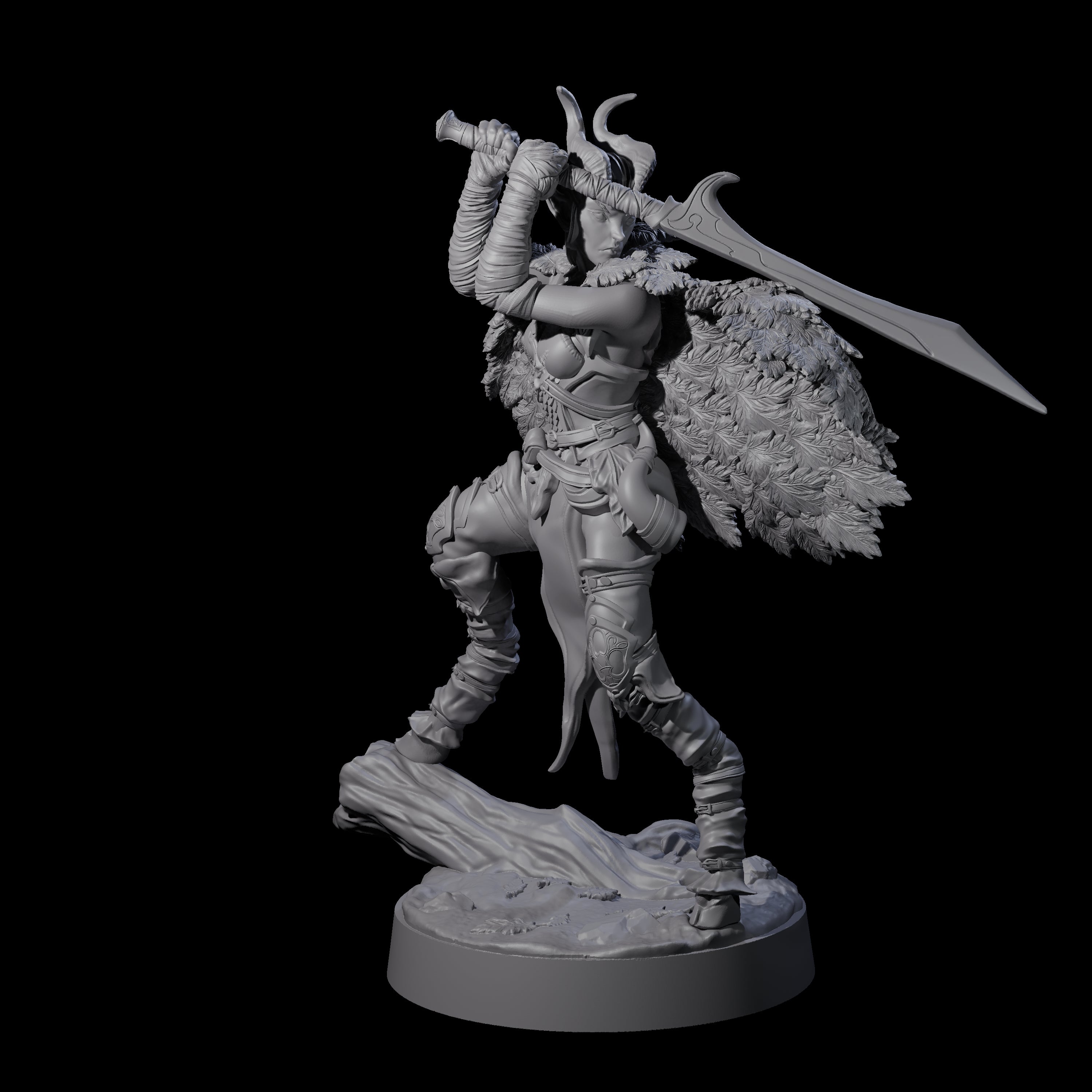 Two Poised Satyr Gladewardens Miniature for Dungeons and Dragons, Pathfinder or other TTRPGs