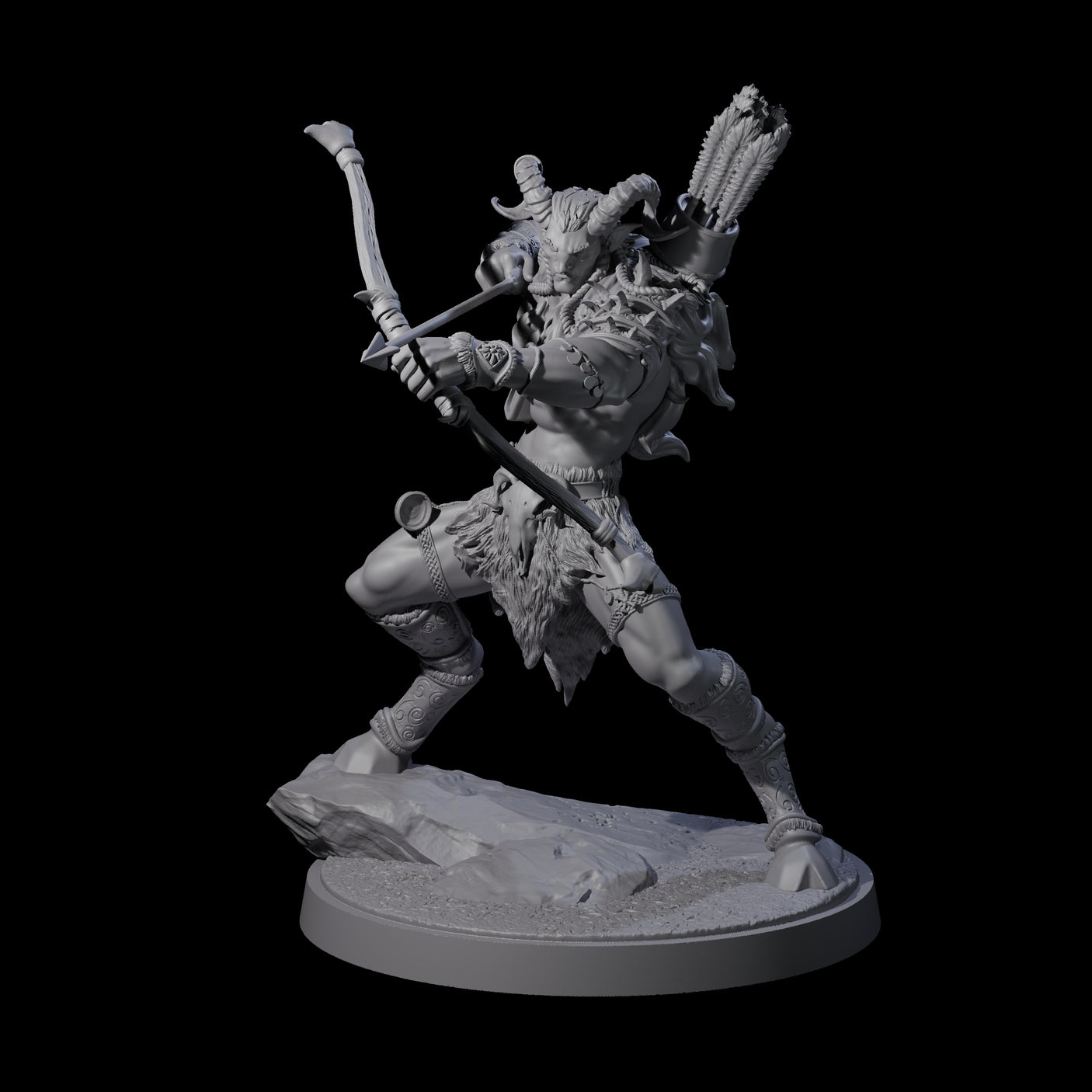 Two Precise Satyr Marksmen Miniature for Dungeons and Dragons, Pathfinder or other TTRPGs