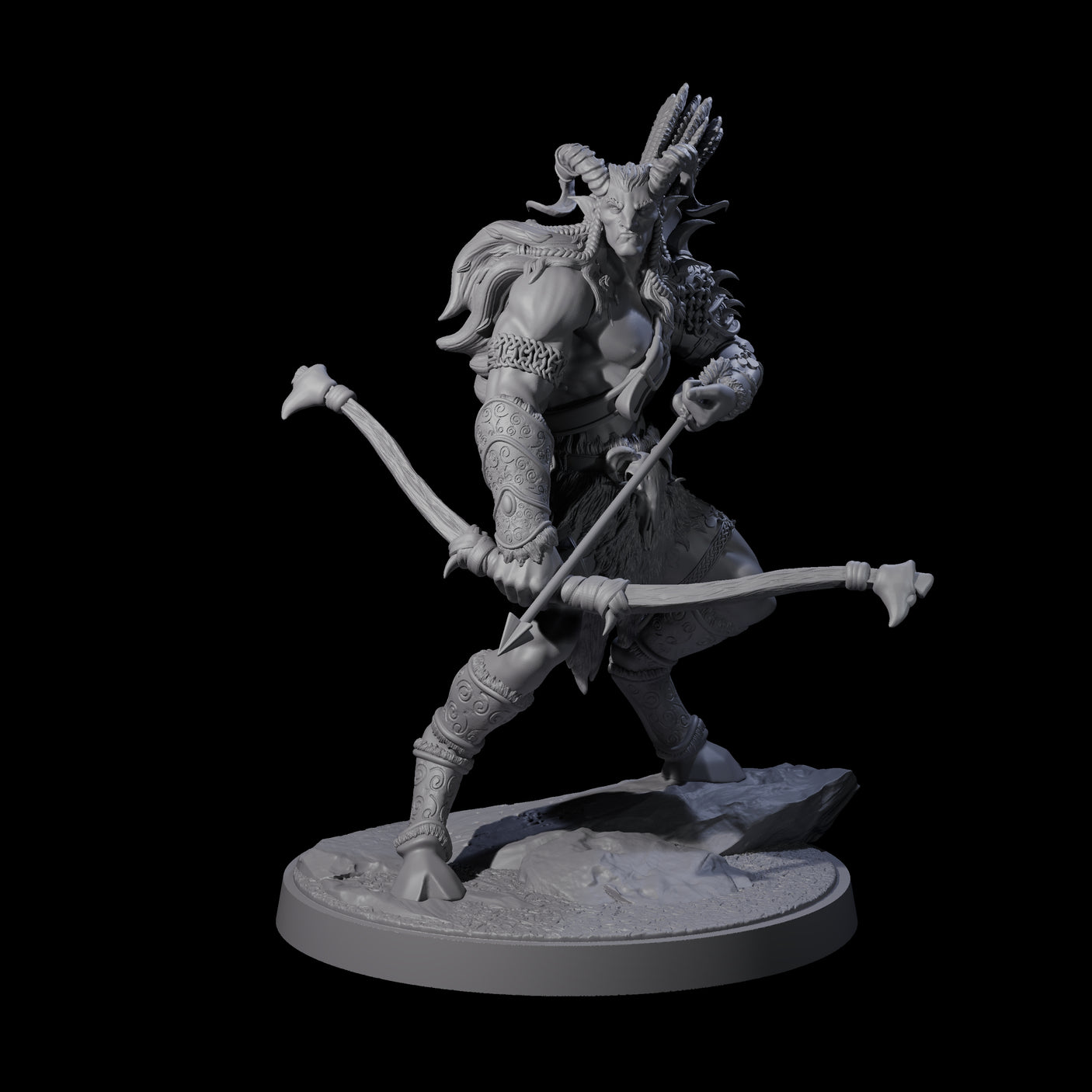 Two Precise Satyr Marksmen Miniature for Dungeons and Dragons, Pathfinder or other TTRPGs