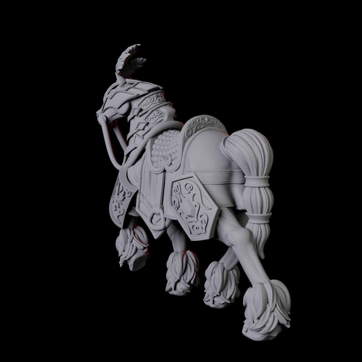 Two Royal Horses Miniature for Dungeons and Dragons, Pathfinder or other TTRPGs