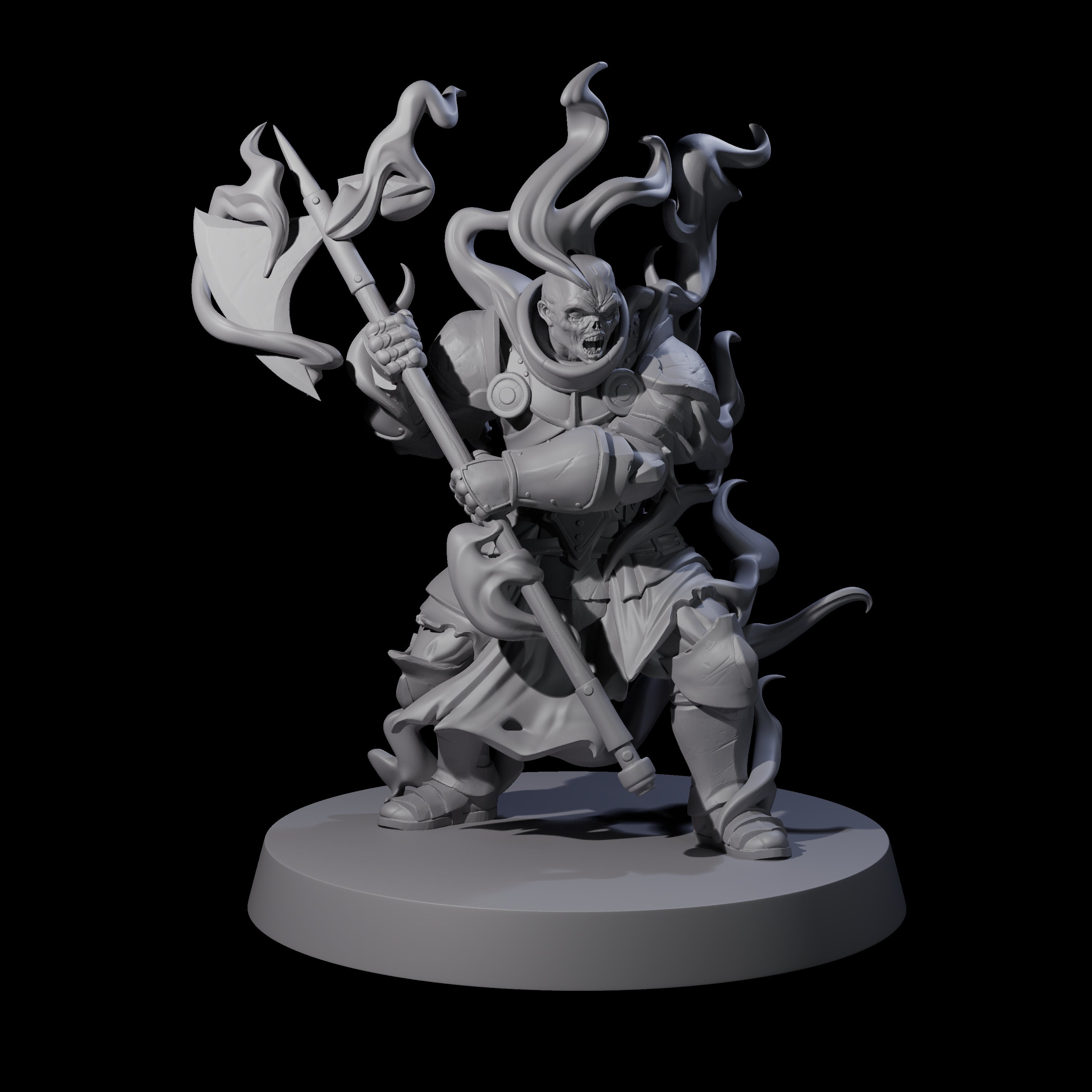 Two Smoking Shadow Paladins Miniature for Dungeons and Dragons, Pathfinder or other TTRPGs