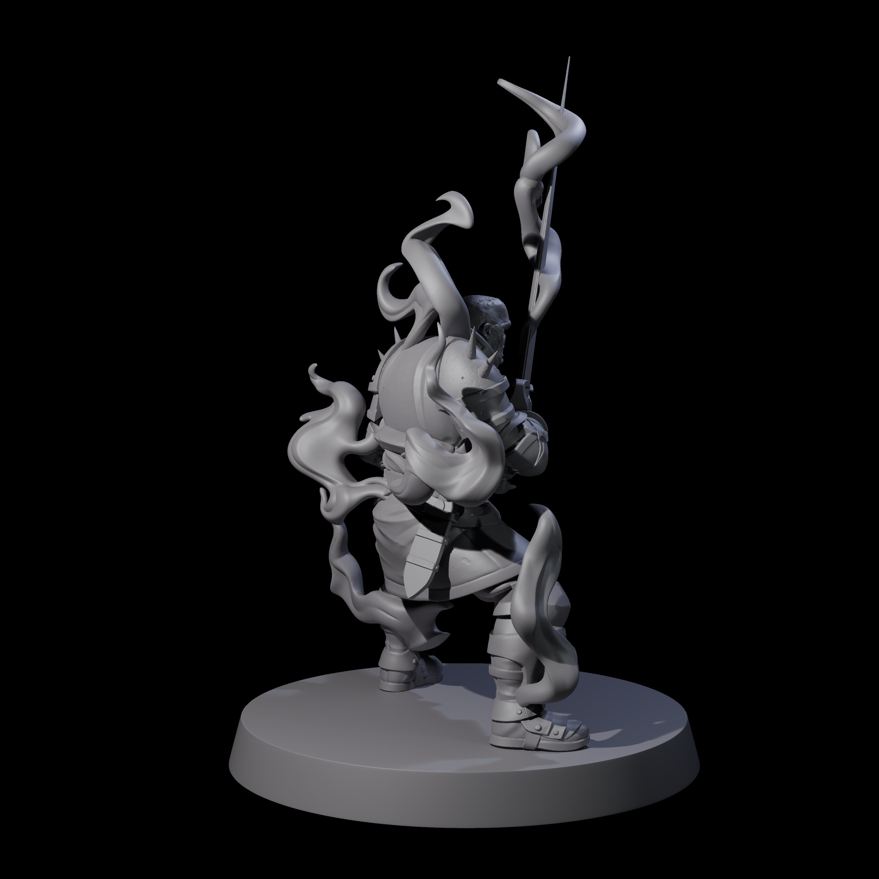 Two Smoking Shadow Paladins Miniature for Dungeons and Dragons, Pathfinder or other TTRPGs