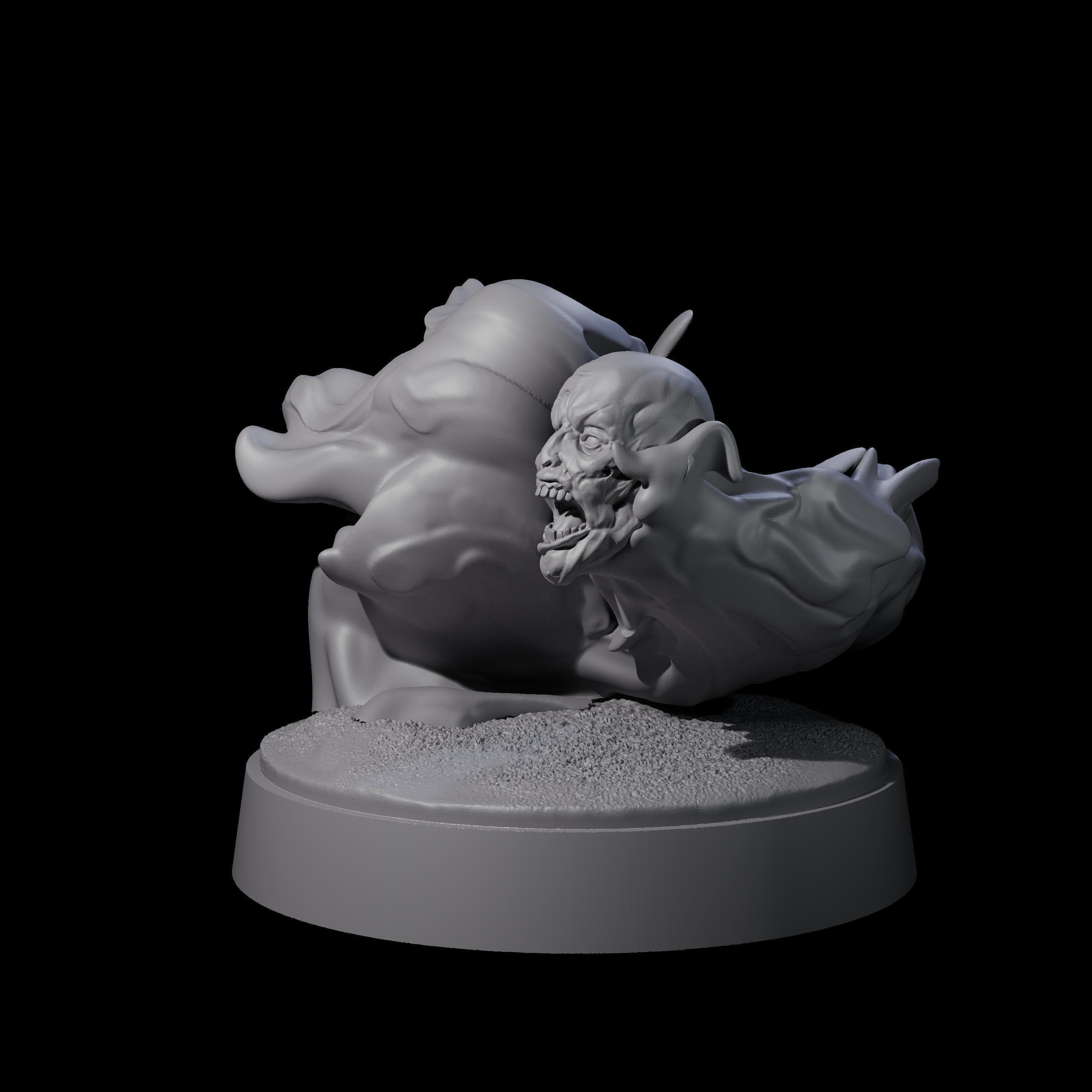 Two Spitting Flaming Skulls Miniature for Dungeons and Dragons, Pathfinder or other TTRPGs