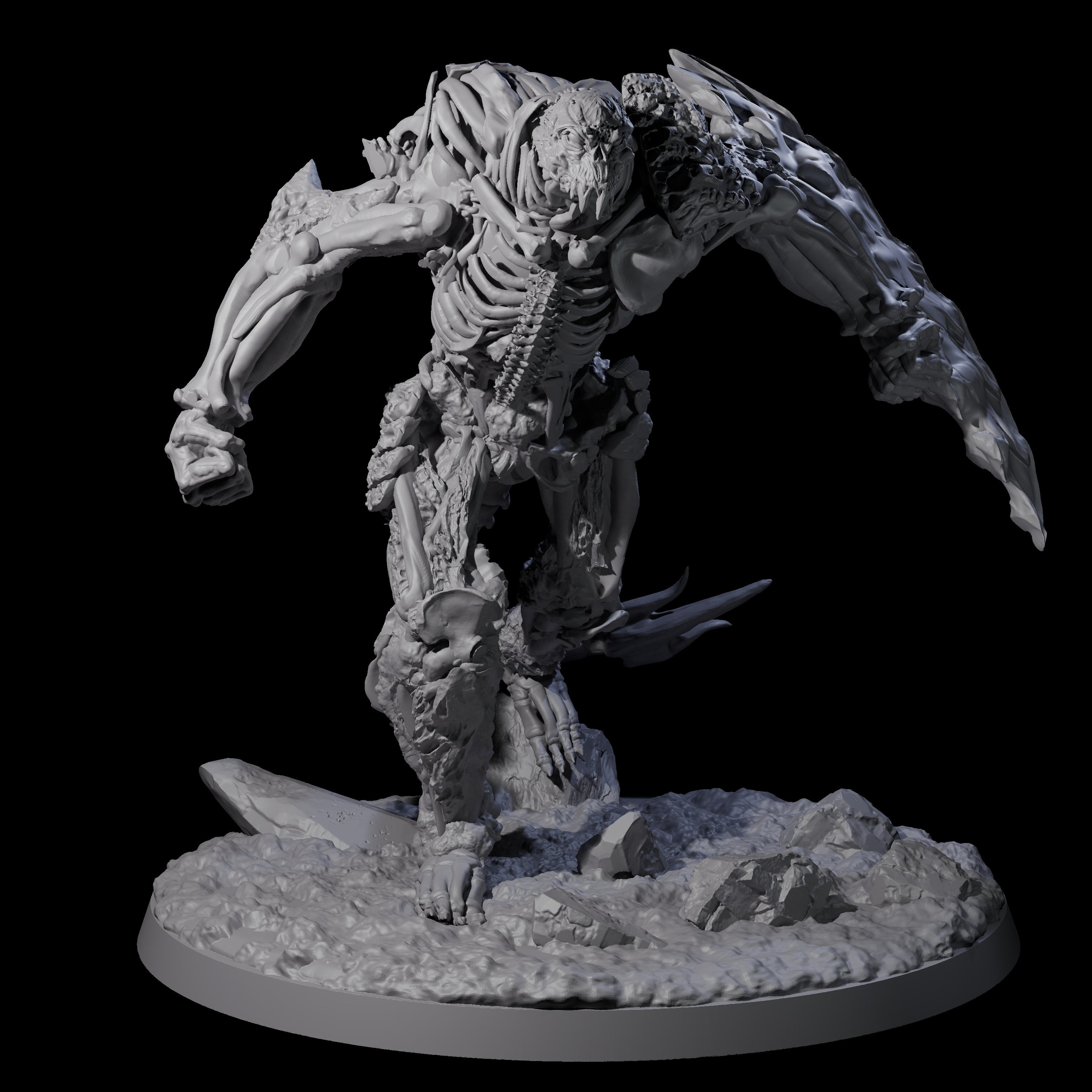Two Striding Bone Colossi Miniature for Dungeons and Dragons, Pathfinder or other TTRPGs