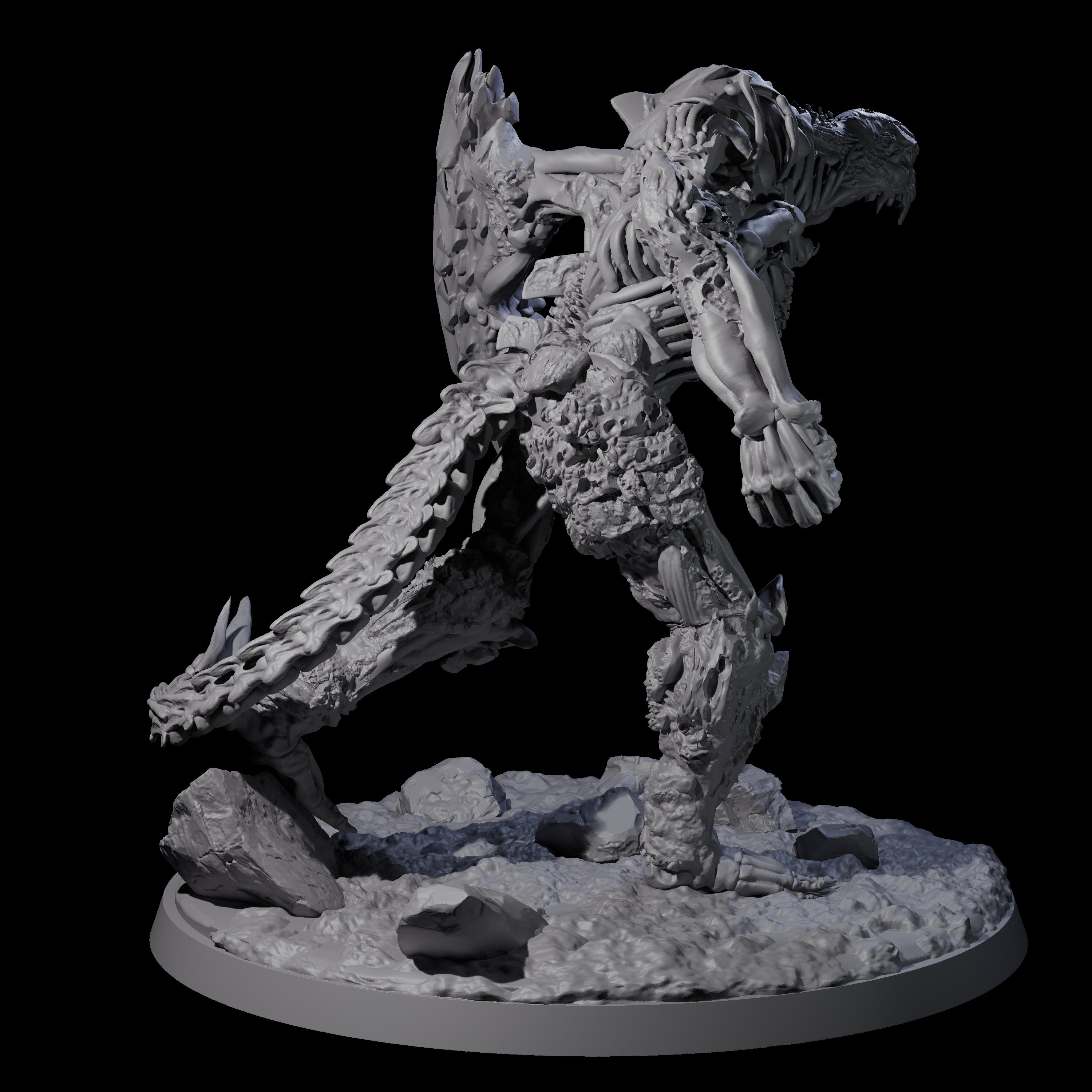 Two Striding Bone Colossi Miniature for Dungeons and Dragons, Pathfinder or other TTRPGs